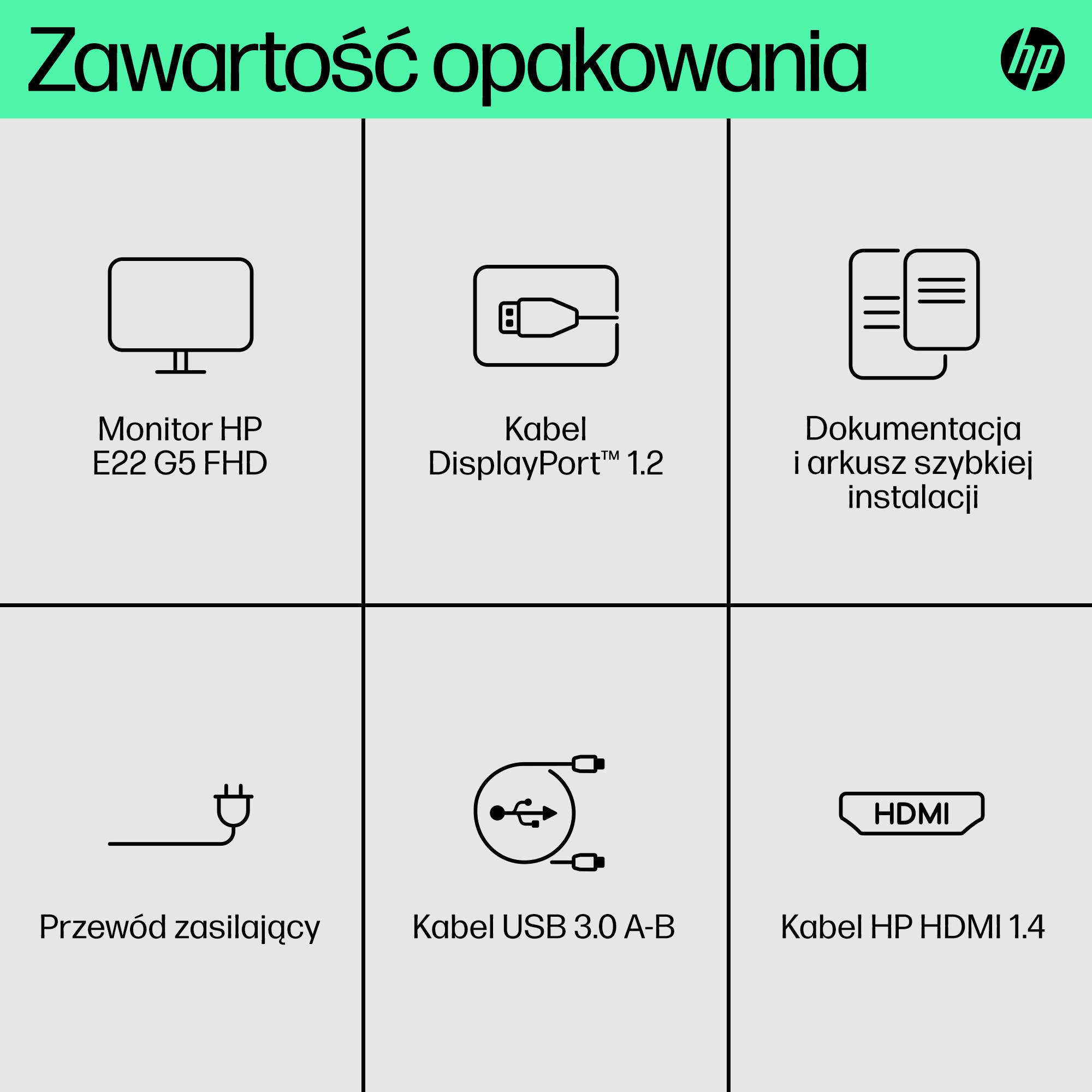Monitor HP E-Series E22 G5 - 21.5" IPS Full HD - obrazek 5