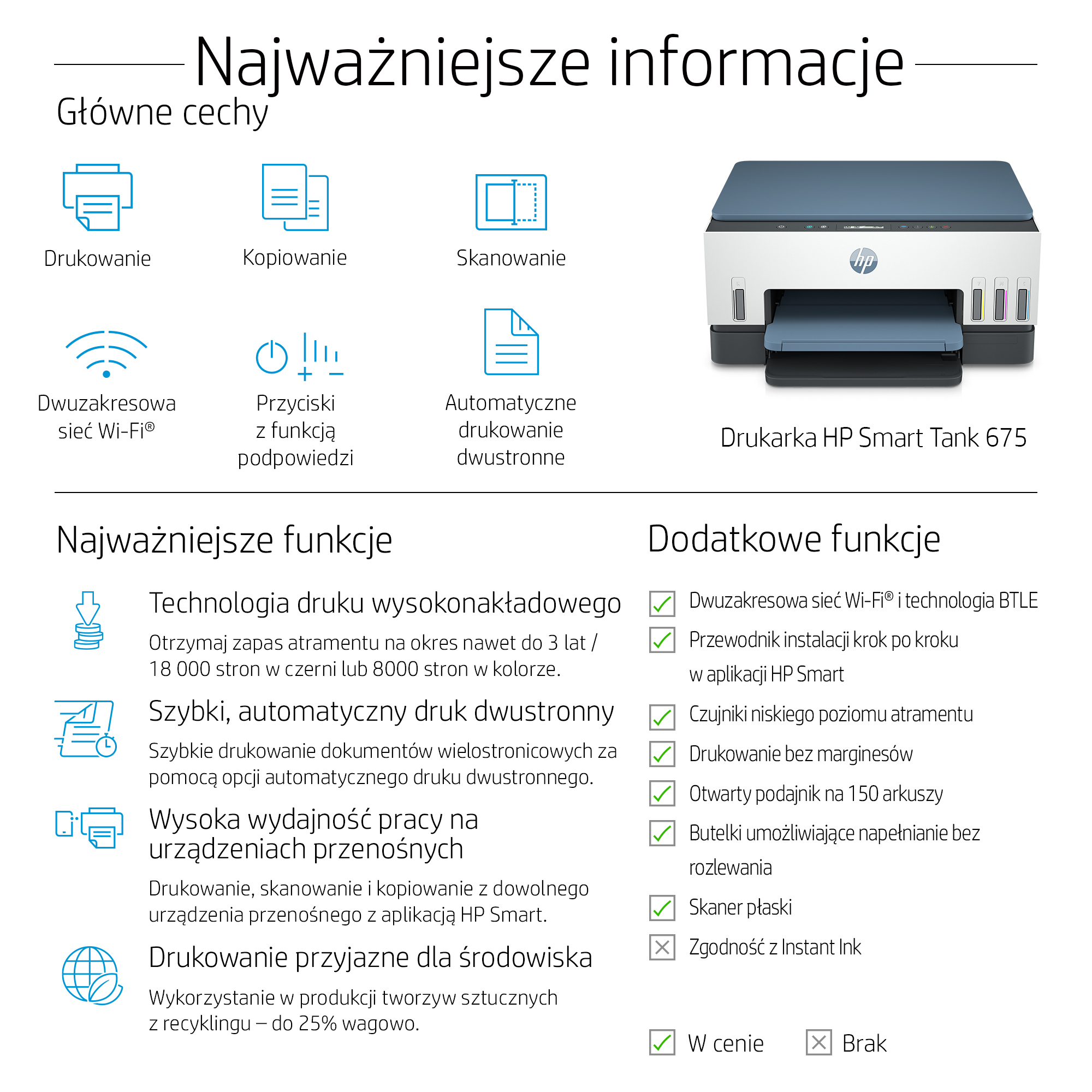 HP Smart Tank 675 (28C12A) - Urządzenie wielofunkcyjne atramentowe - obrazek 2
