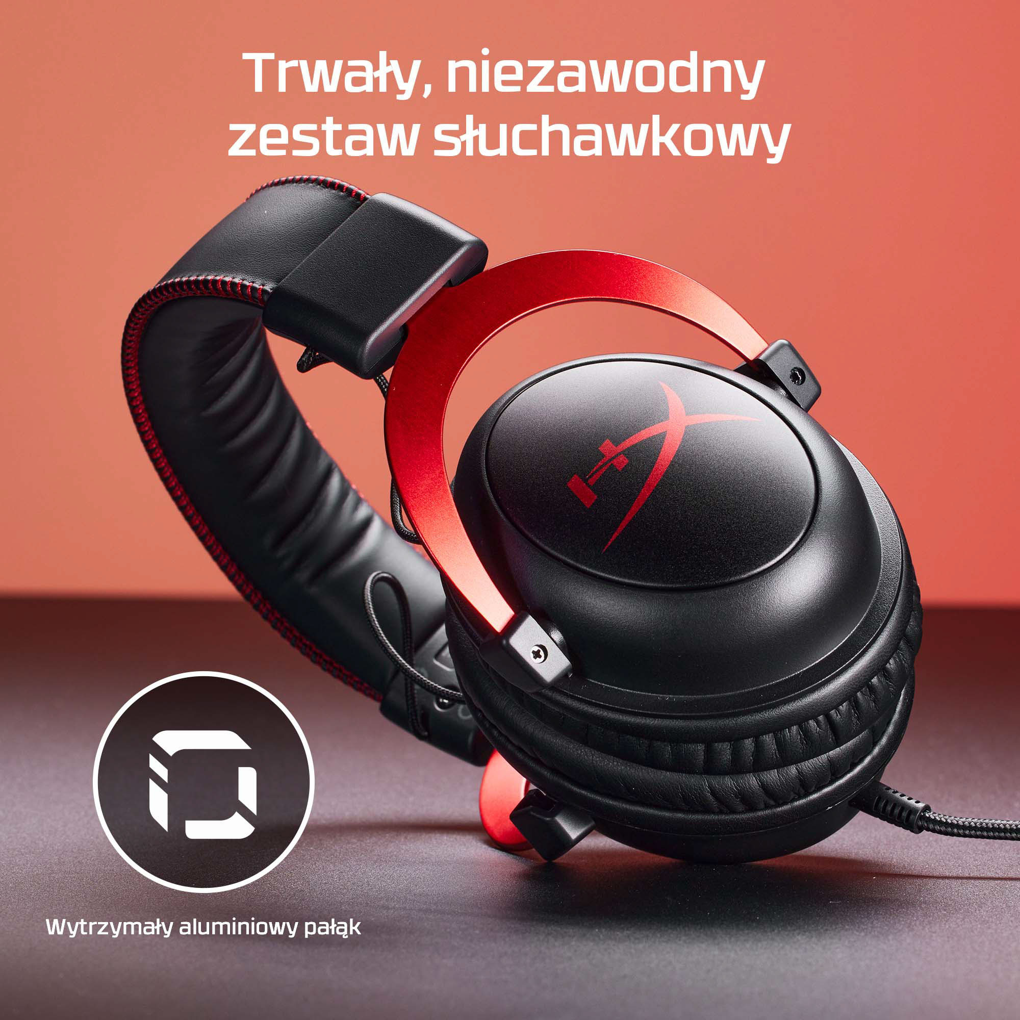 HyperX Cloud II – zestaw słuchawkowy do gier (czarno-czerwony) - obrazek 3