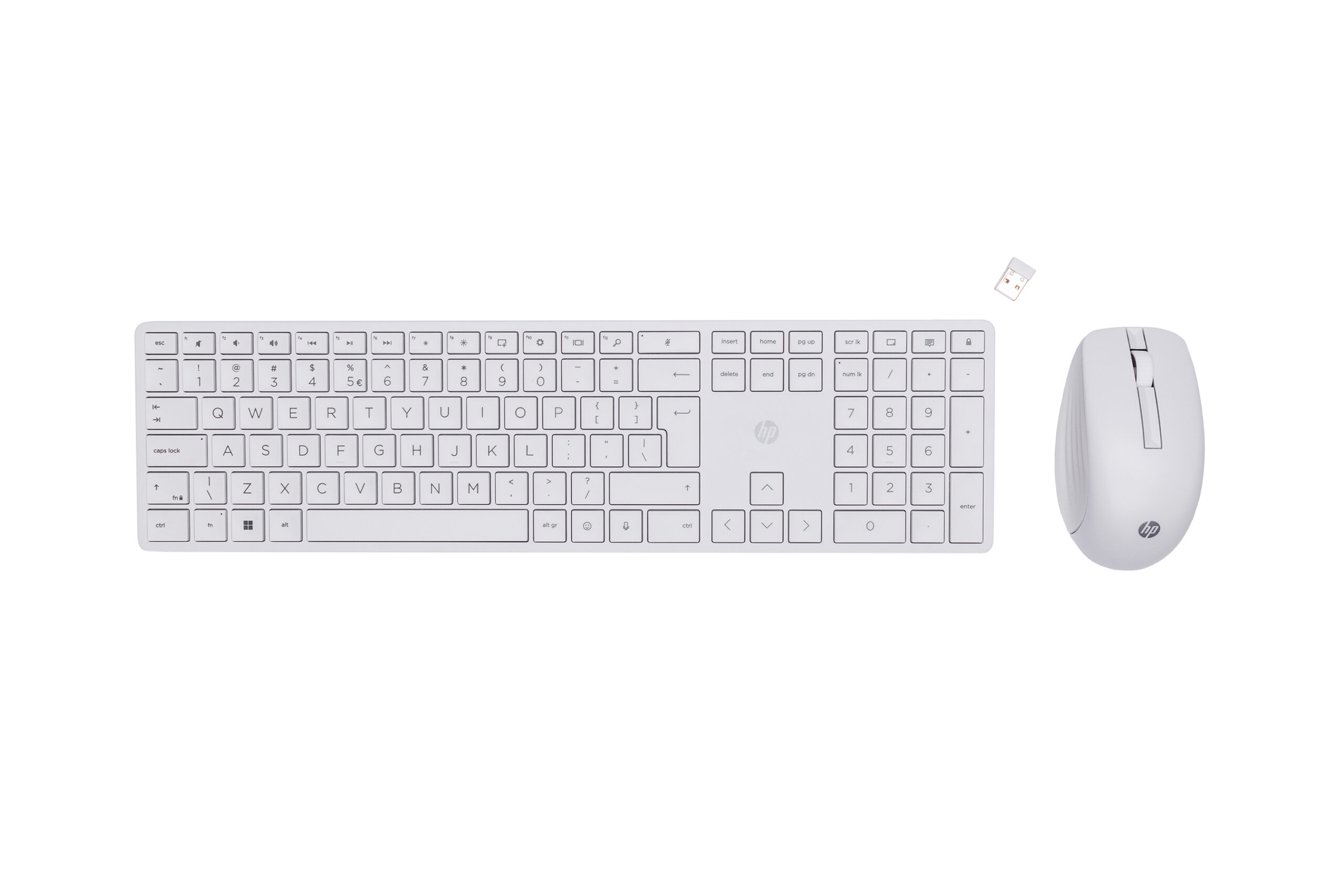 Zestaw klawiatura + mysz HP 650 Wireless Keyboard and Mouse Combo bezprzewodowe białe 4R016AA