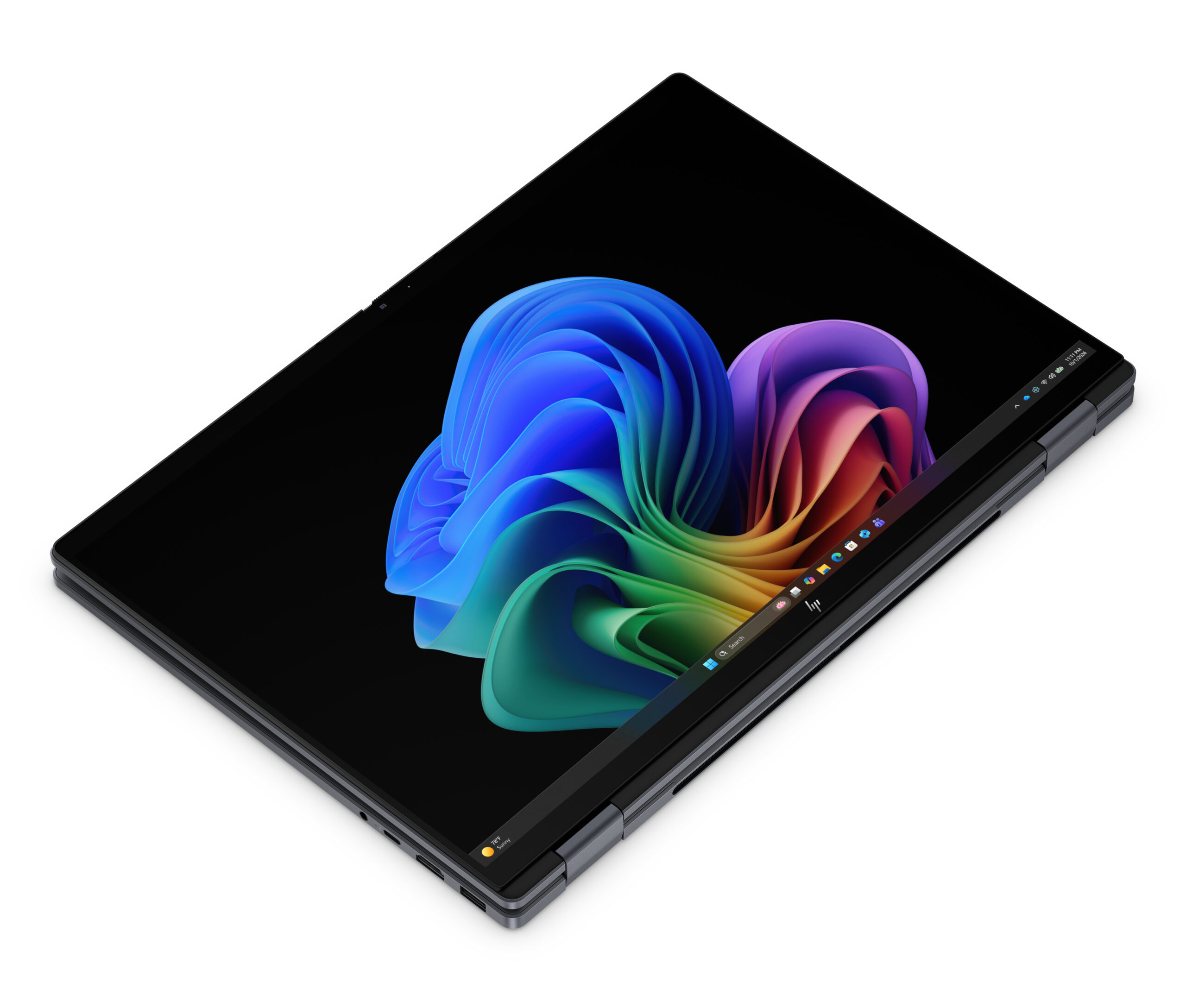 HP OmniBook X Flip 2-in-1 Laptop Next Gen AI 16-cb0000nwx Copilot+ PC Intel Core Ultra 9 386H 40,6 cm (16") Ekran dotykowy 3K 32 GB LPDDR5x-SDRAM 1 TB SSD Wi-Fi 7 (802.11be) Windows 11 Home Czarny, Szary