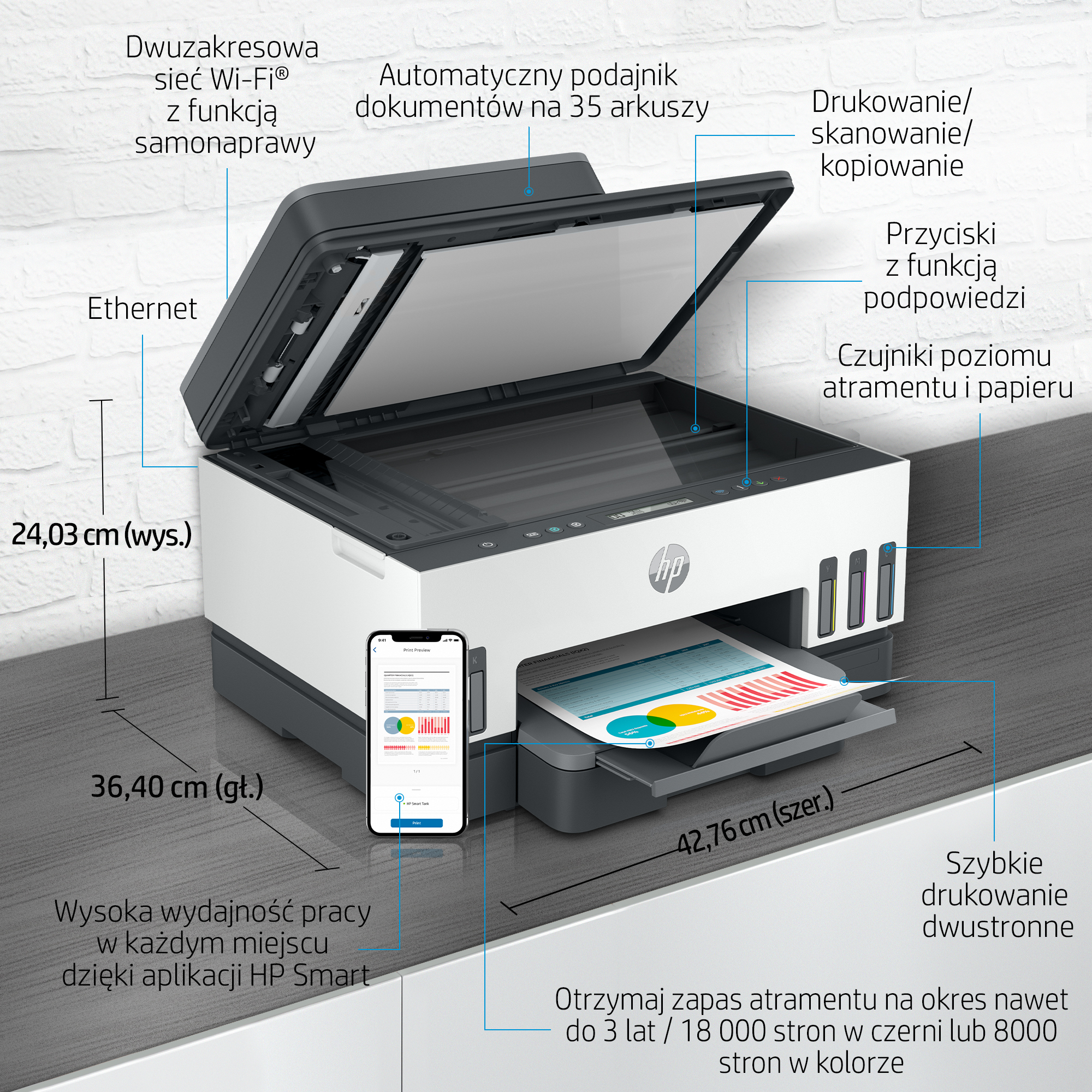 HP Smart Tank 750 All-in-One (6UU47A) - obrazek 4