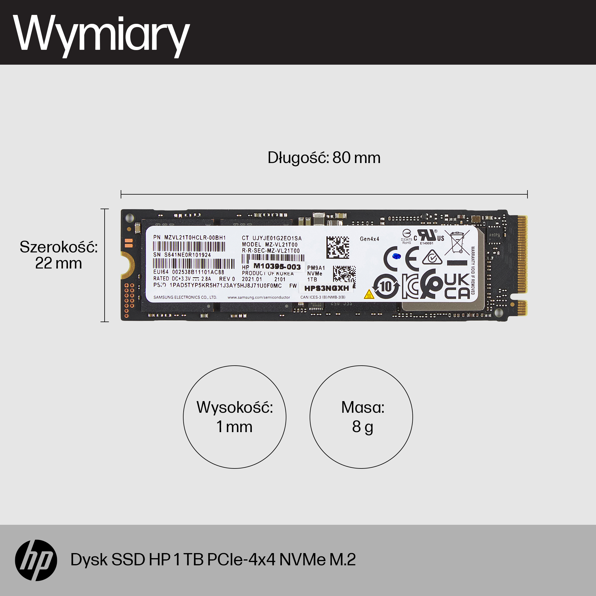 HP Dysk SSD 1 TB PCIe4x4 NVMe M.2