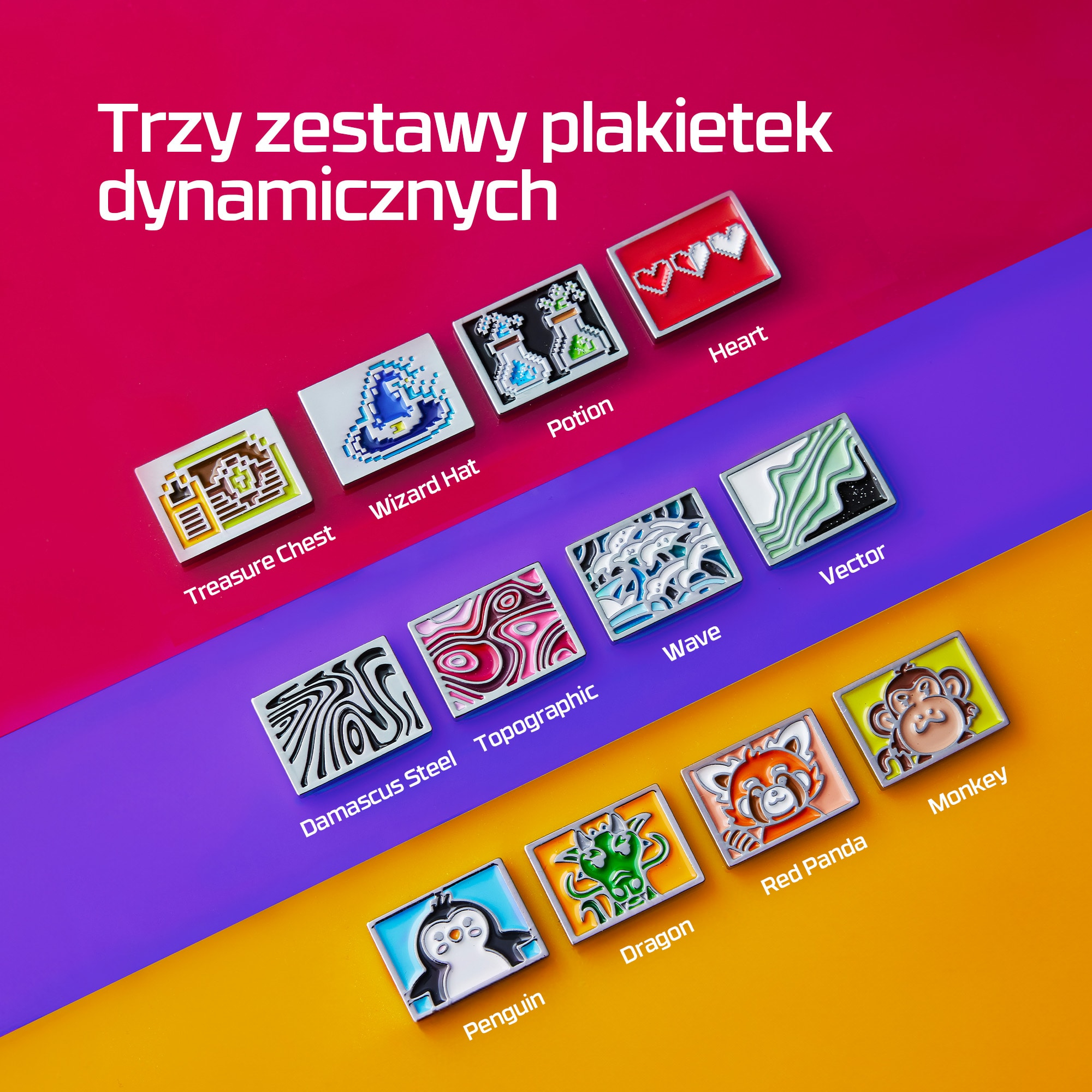 Zestaw plakietek HyperX – magnetyczne w stylu 8-bitowym - obrazek 5