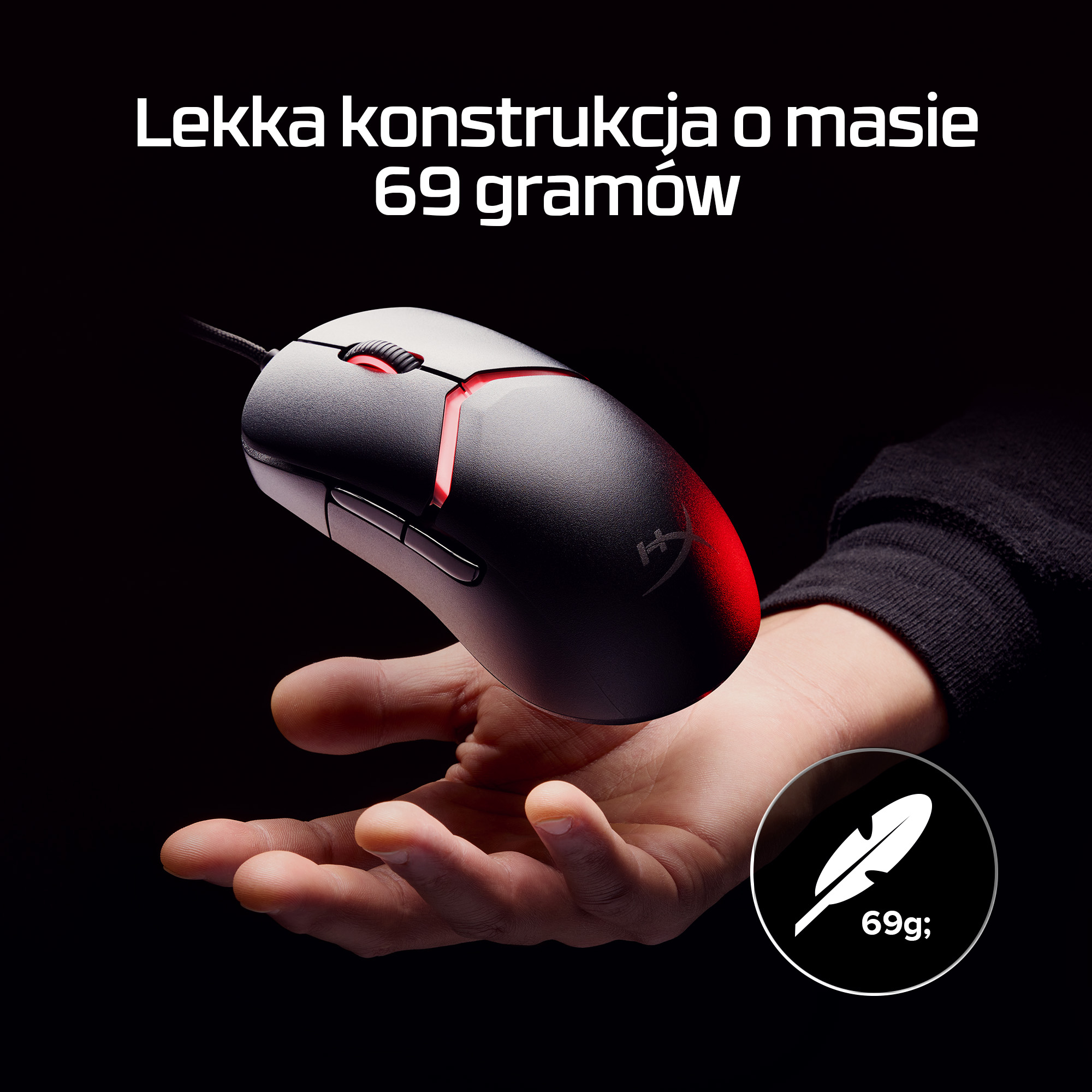 HyperX Pulsefire Saga – mysz dla graczy (czarna) - obrazek 2