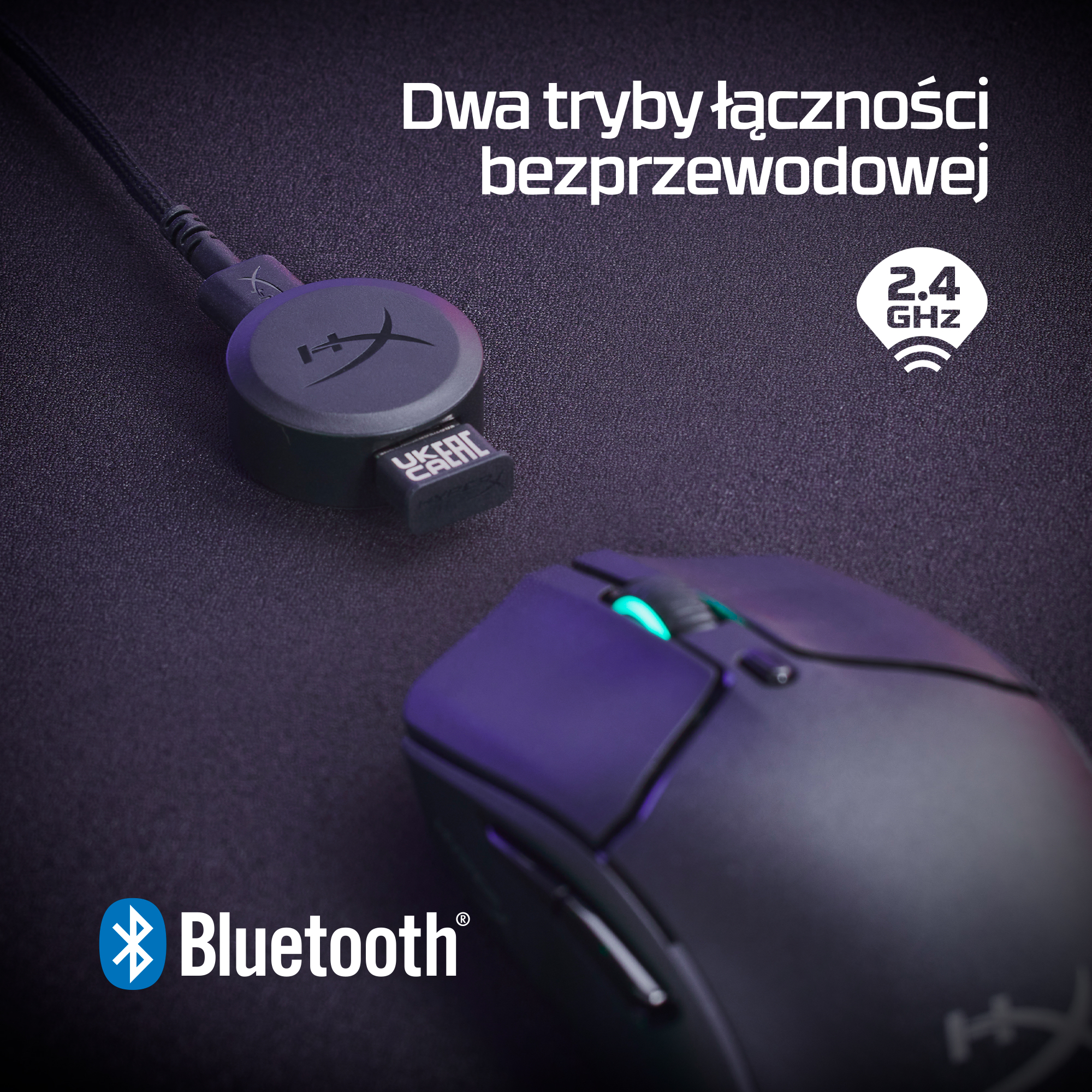HyperX Pulsefire Haste 2 — bezprzewodowa mysz dla graczy (biała) - obrazek 5