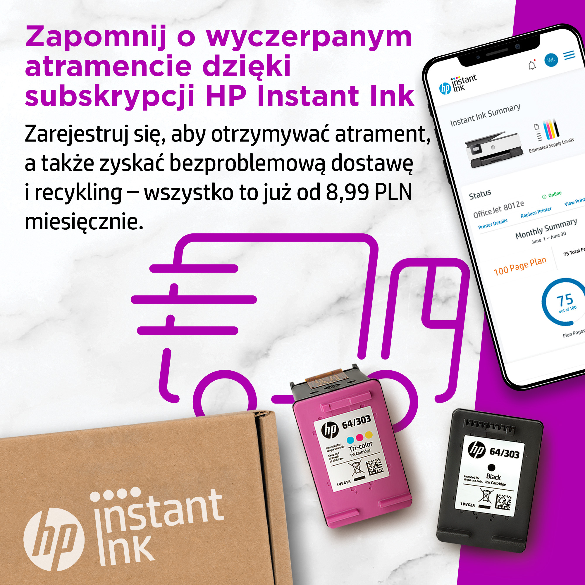 HP OfficeJet 8012e Bezprzewodowe All-in-One W kolorze Drukarka, Instant Ink; Drukowanie dwustronne - obrazek 4