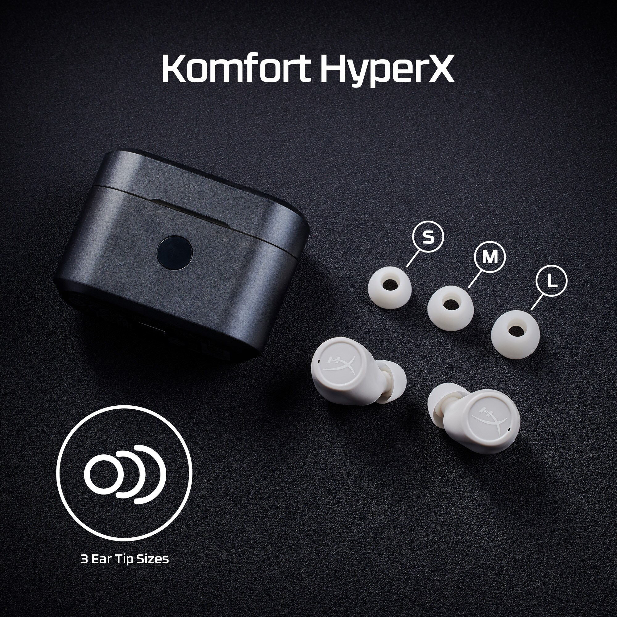 Słuchawki douszne HyperX Cirro Buds Pro jasnobrązowe - obrazek 3