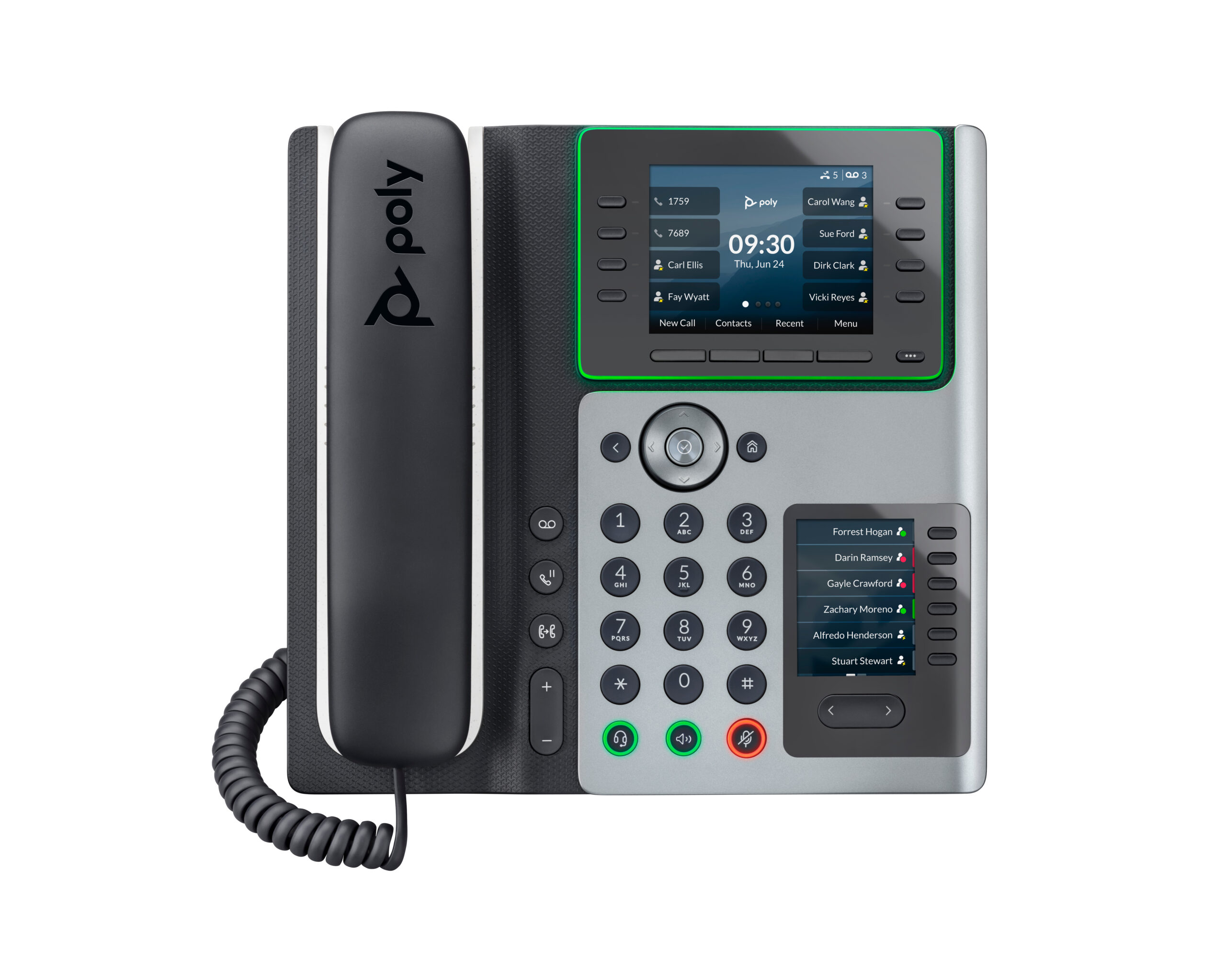 HP Poly Edge E450 IP Phone - Dwa wyświetlacze i PoE