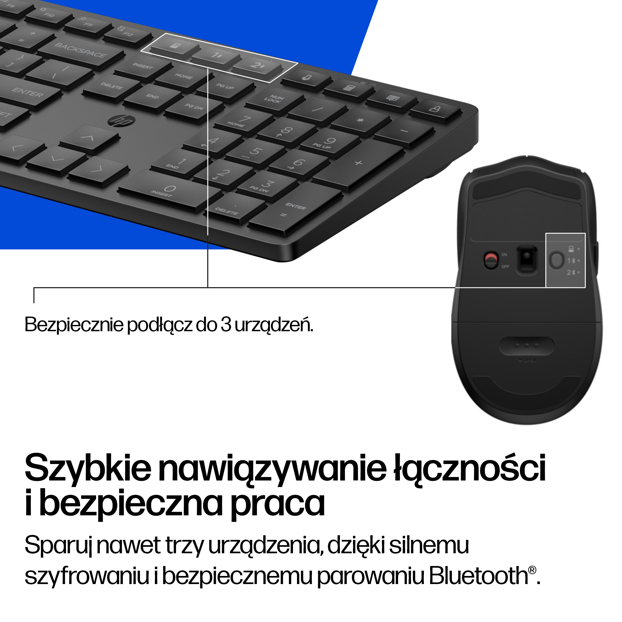 HP Zestaw myszy i klawiatury Multi-Device Dual-Mode 490C - obrazek 5