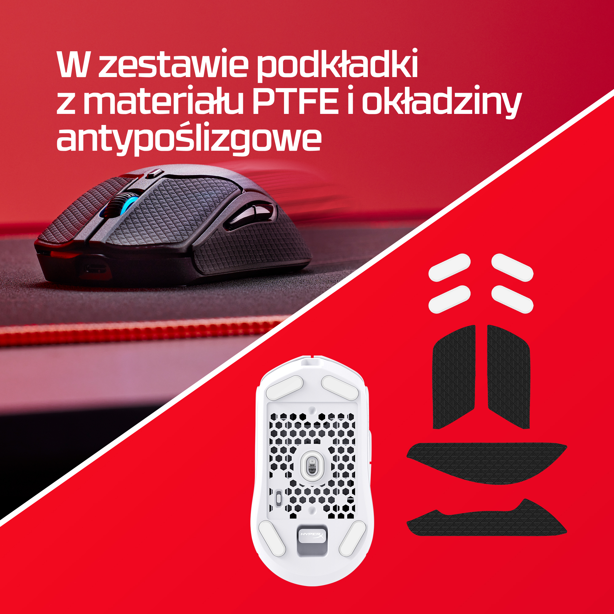 HyperX Pulsefire Haste 2 — bezprzewodowa mysz dla graczy (czarna) - obrazek 3