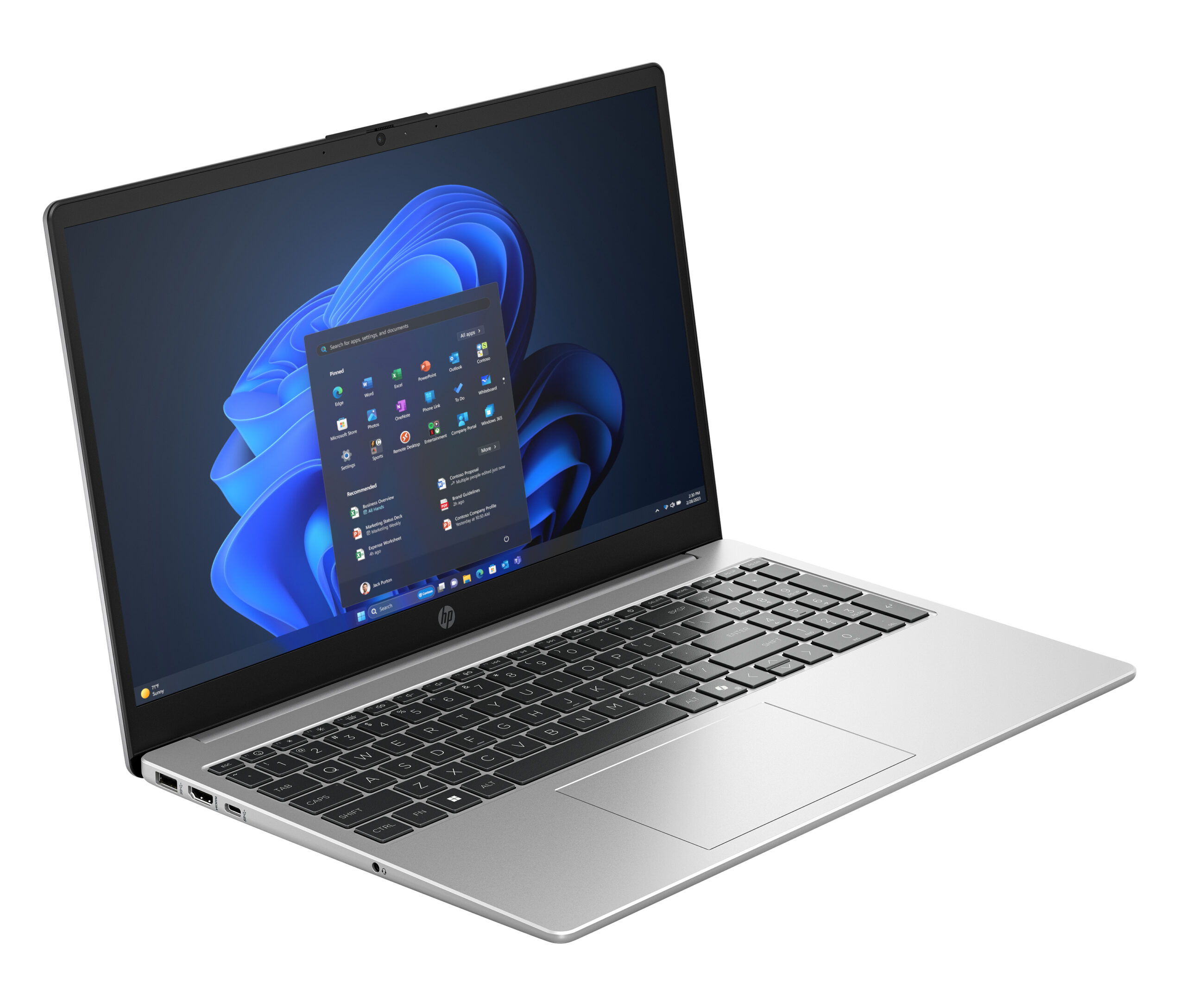 HP 255R G10 AMD Ryzen™ 7 7735U Laptop 39,6 cm (15.6") Full HD 16 GB DDR5-SDRAM 512 GB SSD Wi-Fi 6 (802.11ax) Windows 11 Home Srebrny - obrazek 2