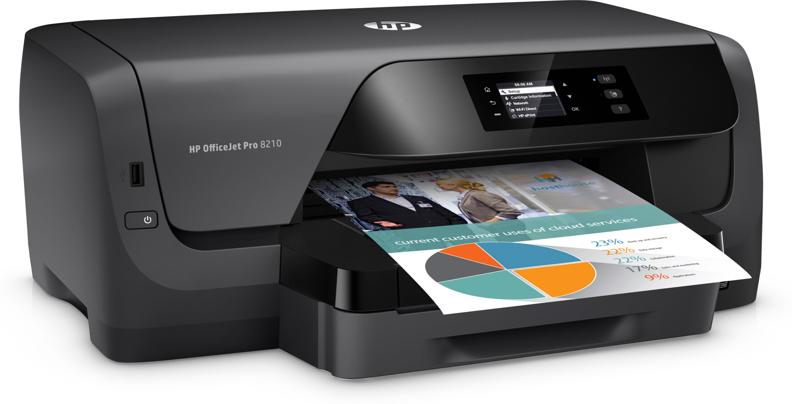 HP OfficeJet Pro 8210 Bezprzewodowe W kolorze Drukarka, Instant Ink; Drukowanie dwustronne - obrazek 2