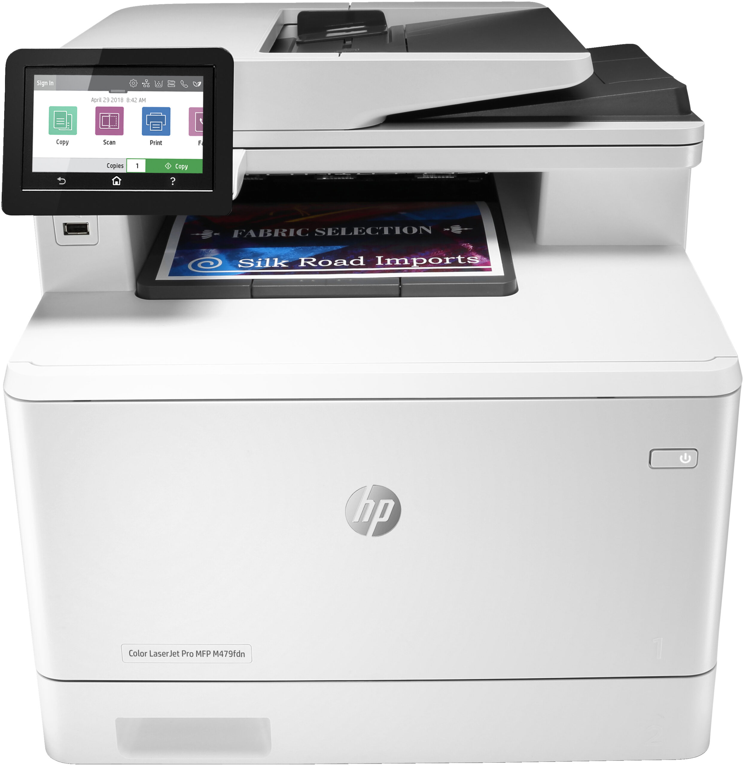HP Color LaserJet Pro Urządzenie wielofunkcyjne M479fdn, Drukowanie, kopiowanie, skanowanie, faksowanie, poczta elektroniczna, Skanowanie do wiadomości e-mail / pliku PDF; Drukowanie dwustronne; Automatyczny podajnik dokumentów bez zwijania na 50 arkuszy