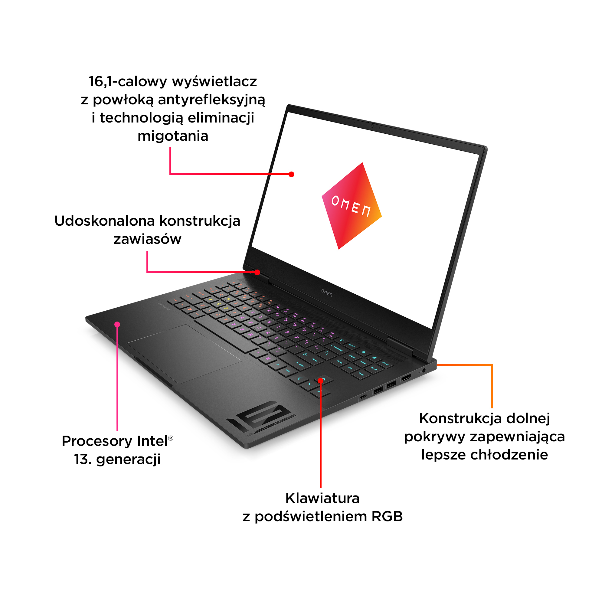 HP Omen 16-wd0660nw – Laptop gamingowy Intel Core i5-13420H - obrazek 4