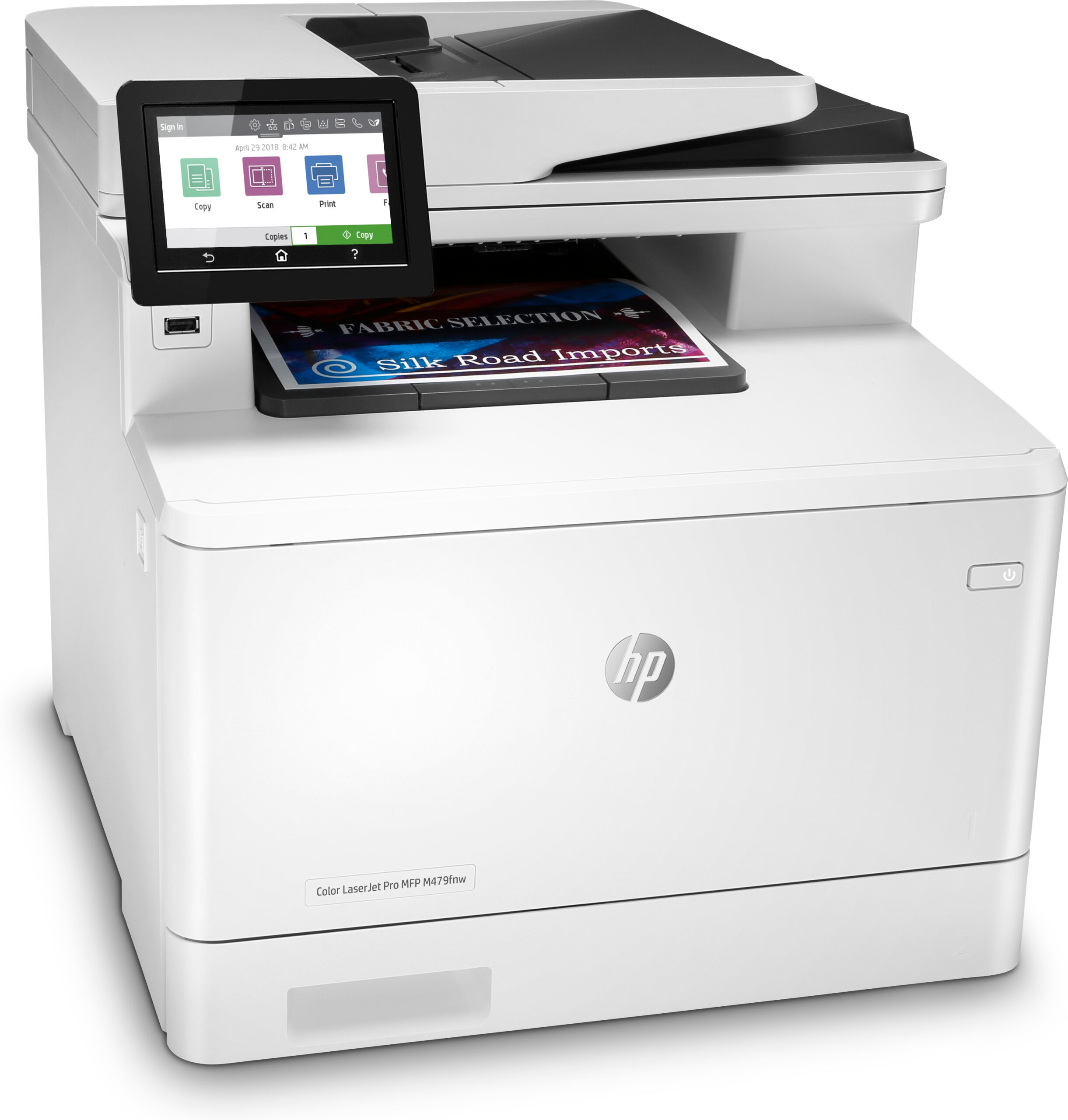 HP Color LaserJet Pro Urządzenie wielofunkcyjne M479fnw, Drukowanie, kopiowanie, skanowanie, faksowanie, poczta elektroniczna, Skanowanie do wiadomości e-mail / pliku PDF; Automatyczny podajnik dokumentów bez zwijania na 50 arkuszy - obrazek 3