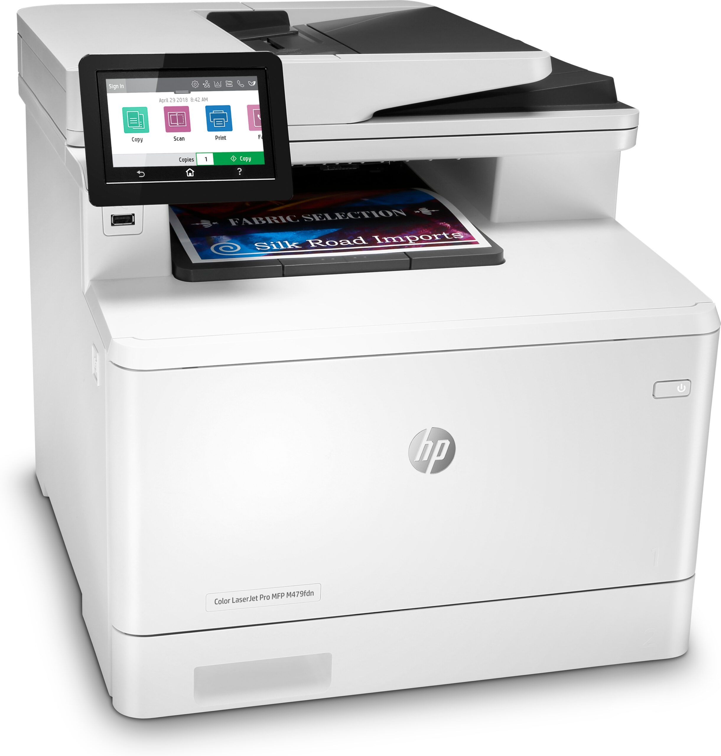HP Color LaserJet Pro Urządzenie wielofunkcyjne M479fdn, Drukowanie, kopiowanie, skanowanie, faksowanie, poczta elektroniczna, Skanowanie do wiadomości e-mail / pliku PDF; Drukowanie dwustronne; Automatyczny podajnik dokumentów bez zwijania na 50 arkuszy - obrazek 3