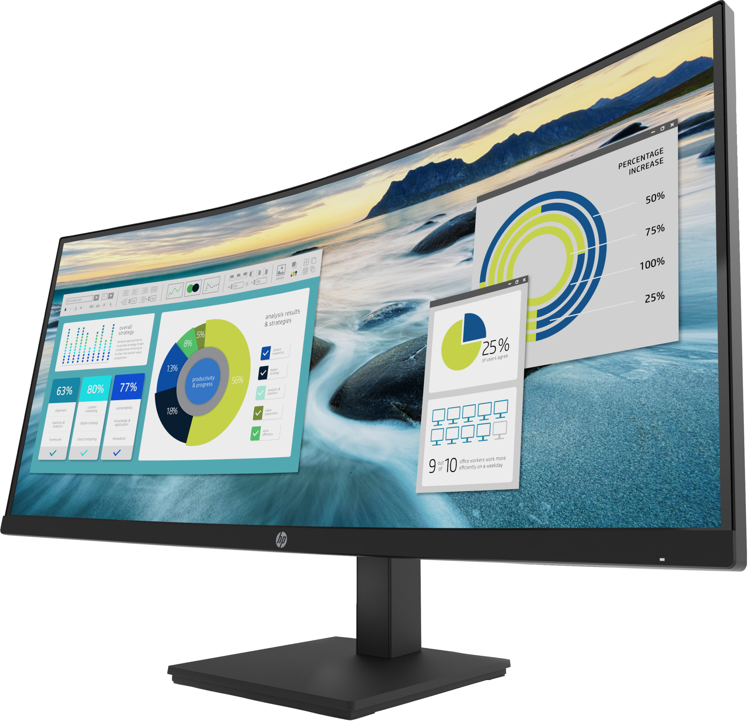 HP P34hc G4 Monitor 34 cale WQHD USB-C - obrazek 3