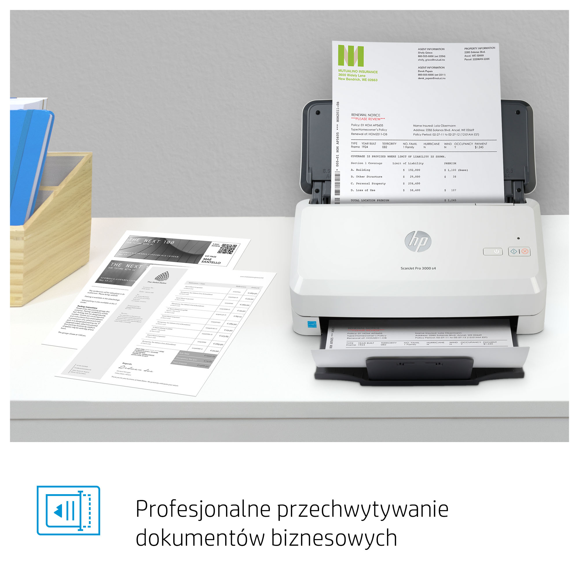 HP ScanJet Pro 3000 s4 Skaner z podajnikiem 600 x 600 DPI A4 Czarny, Biały - obrazek 5