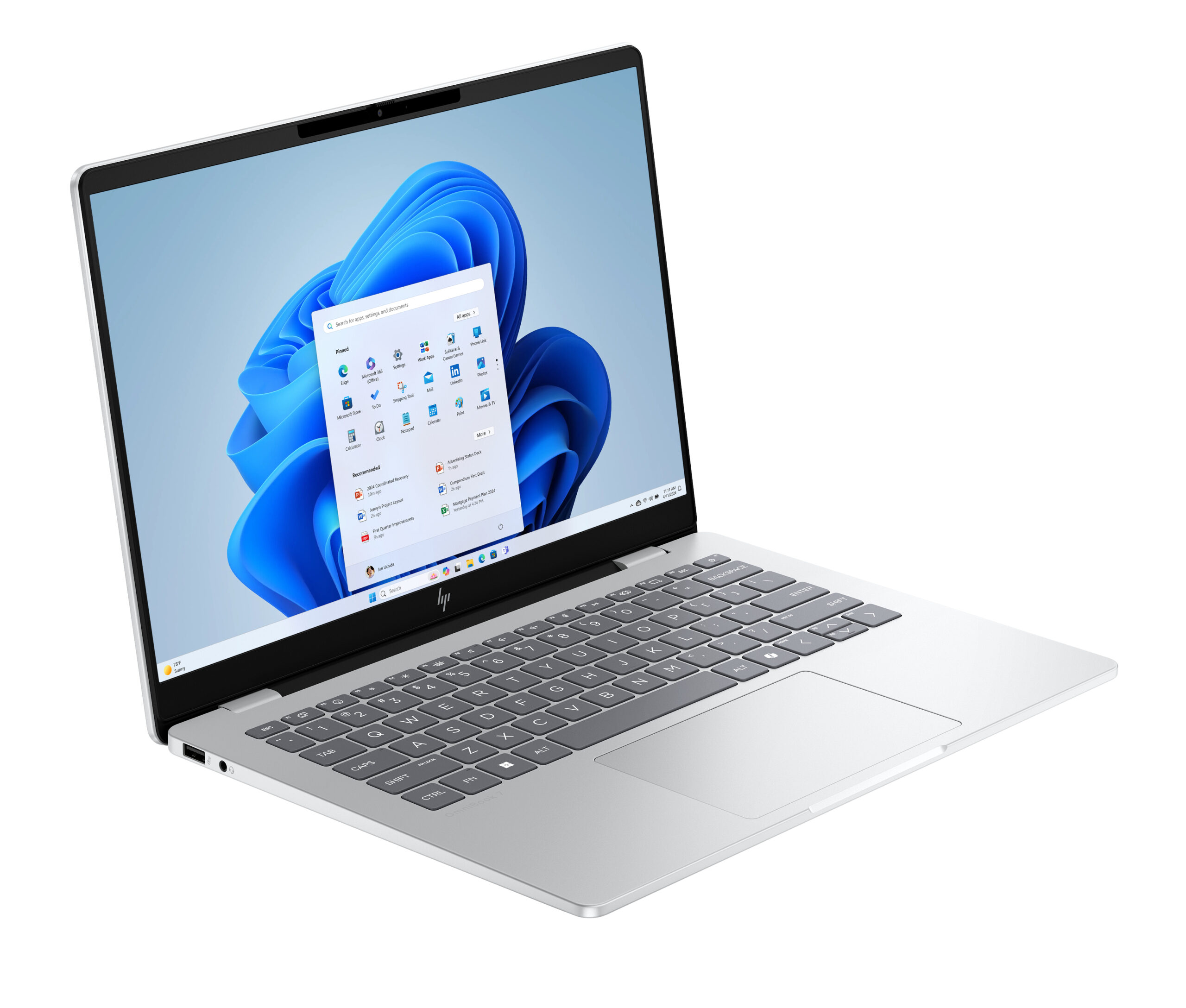 HP OmniBook 7 Laptop AI 14-fr0005nwx Intel Core Ultra 7 255H 35,6 cm (14") 3K 32 GB LPDDR5-SDRAM 1 TB SSD Wi-Fi 7 (802.11be) Windows 11 Pro AI PC Srebrny - obrazek 2
