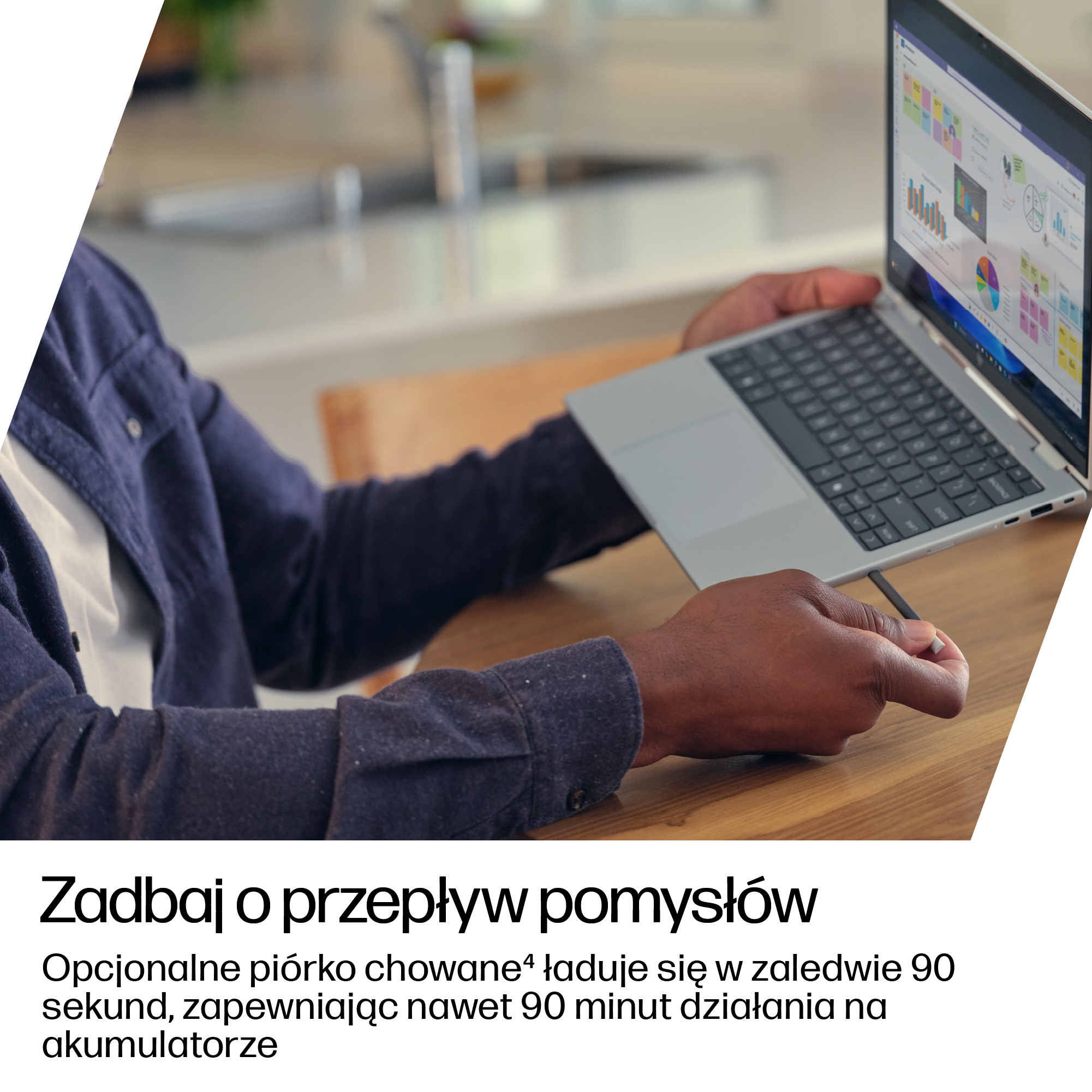 HP EliteBook 8 Flip G1i AI PC Intel Core Ultra 7 255U Hybryda (2w1) 33,8 cm (13.3") Ekran dotykowy WUXGA 16 GB LPDDR5x-SDRAM 512 GB SSD Wi-Fi 6E (802.11ax) Windows 11 Pro Srebrny - obrazek 4