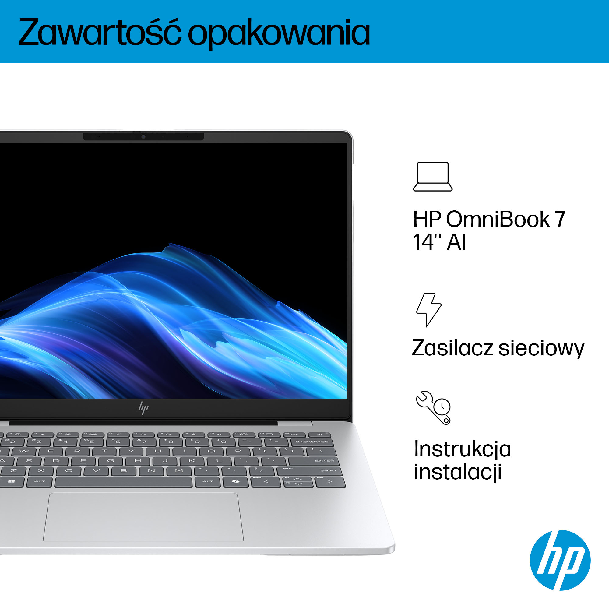 HP OmniBook 7 Laptop AI 14-fr0005nwx Intel Core Ultra 7 255H 35,6 cm (14") 3K 32 GB LPDDR5-SDRAM 1 TB SSD Wi-Fi 7 (802.11be) Windows 11 Pro AI PC Srebrny - obrazek 5