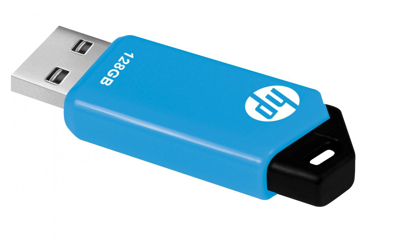 HP v150w pamięć USB 128 GB USB Typu-A 2.0 Czarny, Niebieski - obrazek 3