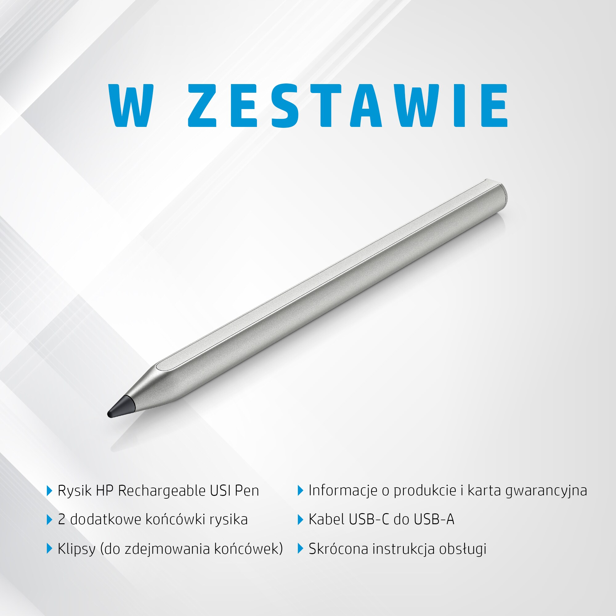 HP Bezprzewodowe piórko USI Pen do wielokrotnego ładowania - obrazek 2