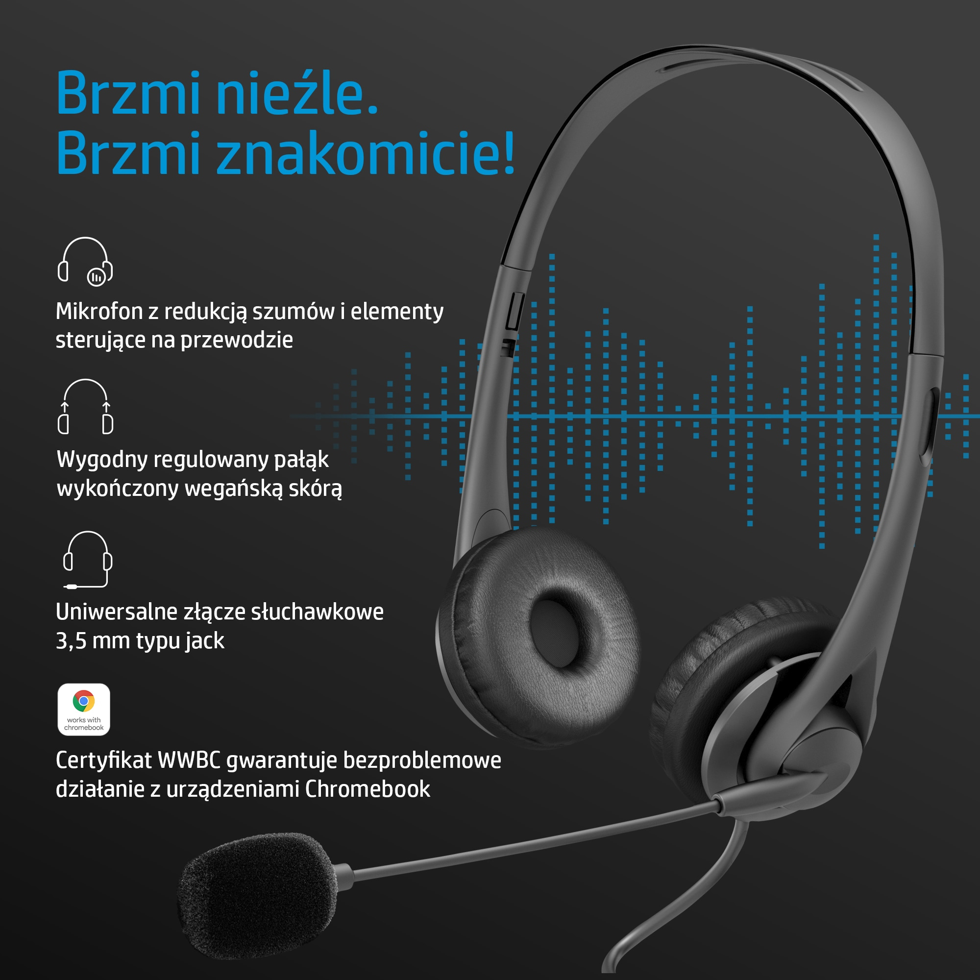 HP Zestaw słuchawkowy stereo 3,5 mm G2 - obrazek 3