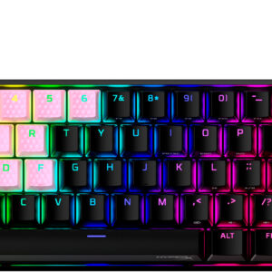 Gumowe nakładki na klawisze HyperX – zestaw akcesoriów do gier – różowe (układ US)