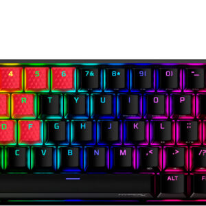 Gumowe nakładki na klawisze HyperX – zestaw akcesoriów do gier – czerwone (układ US)