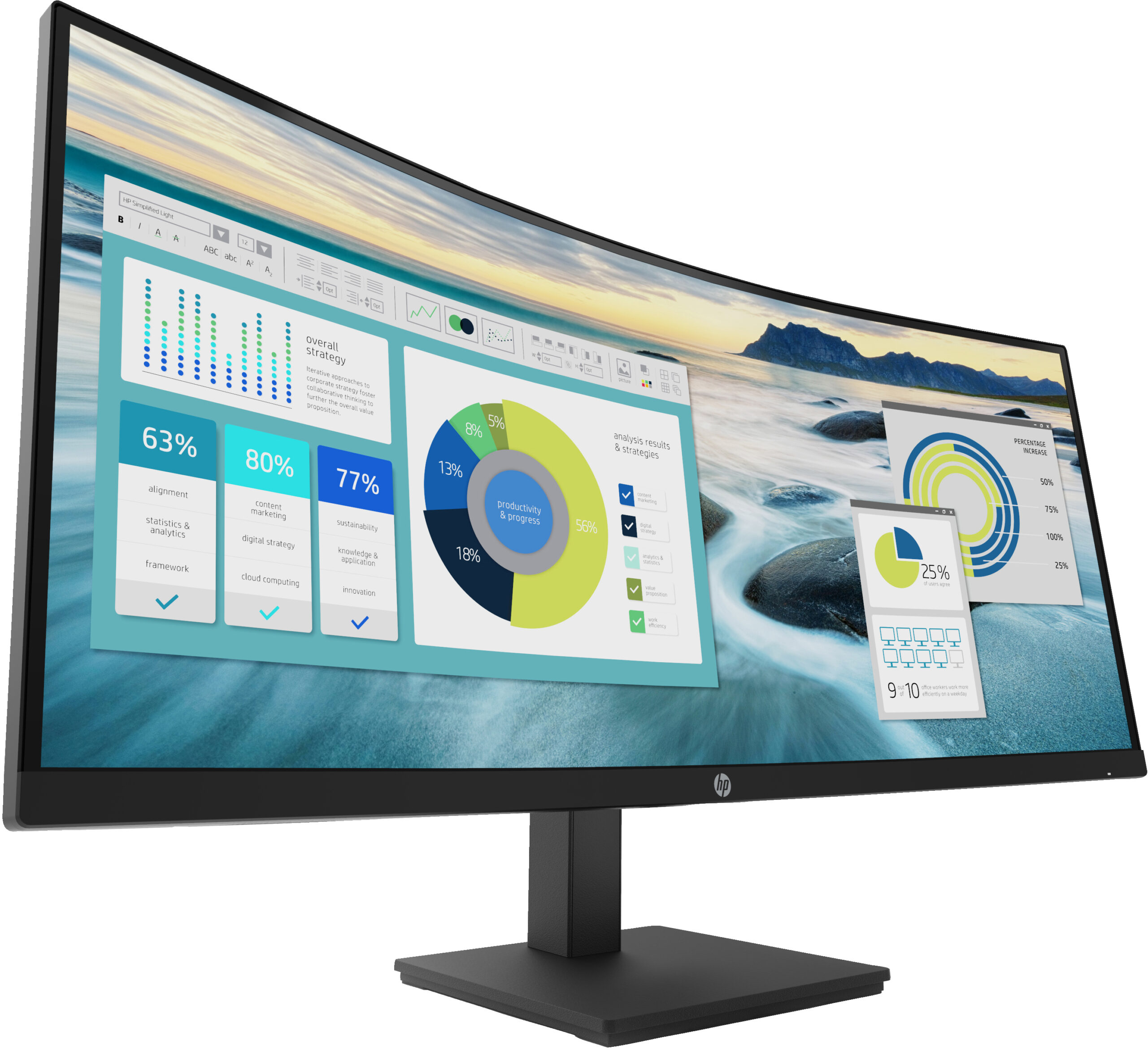 HP P34hc G4 Monitor 34 cale WQHD USB-C - obrazek 2