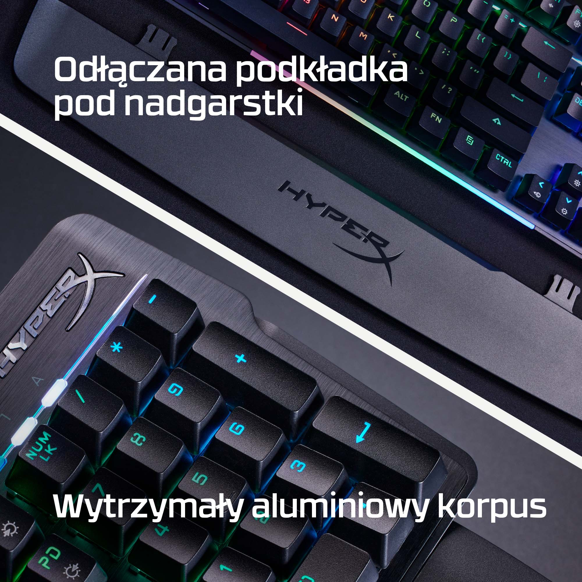 HyperX Alloy MKW100 – mechaniczna klawiatura dla graczy – czerwona (układ US) - obrazek 3