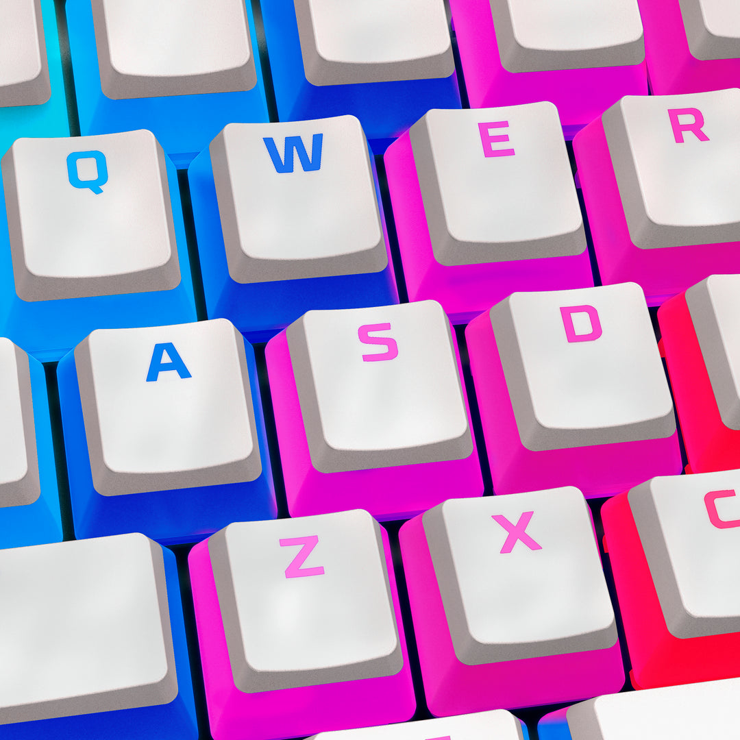 HyperX Klawisze Pudding – kompletny zestaw kluczy – PBT – biały (układ USA) - obrazek 2