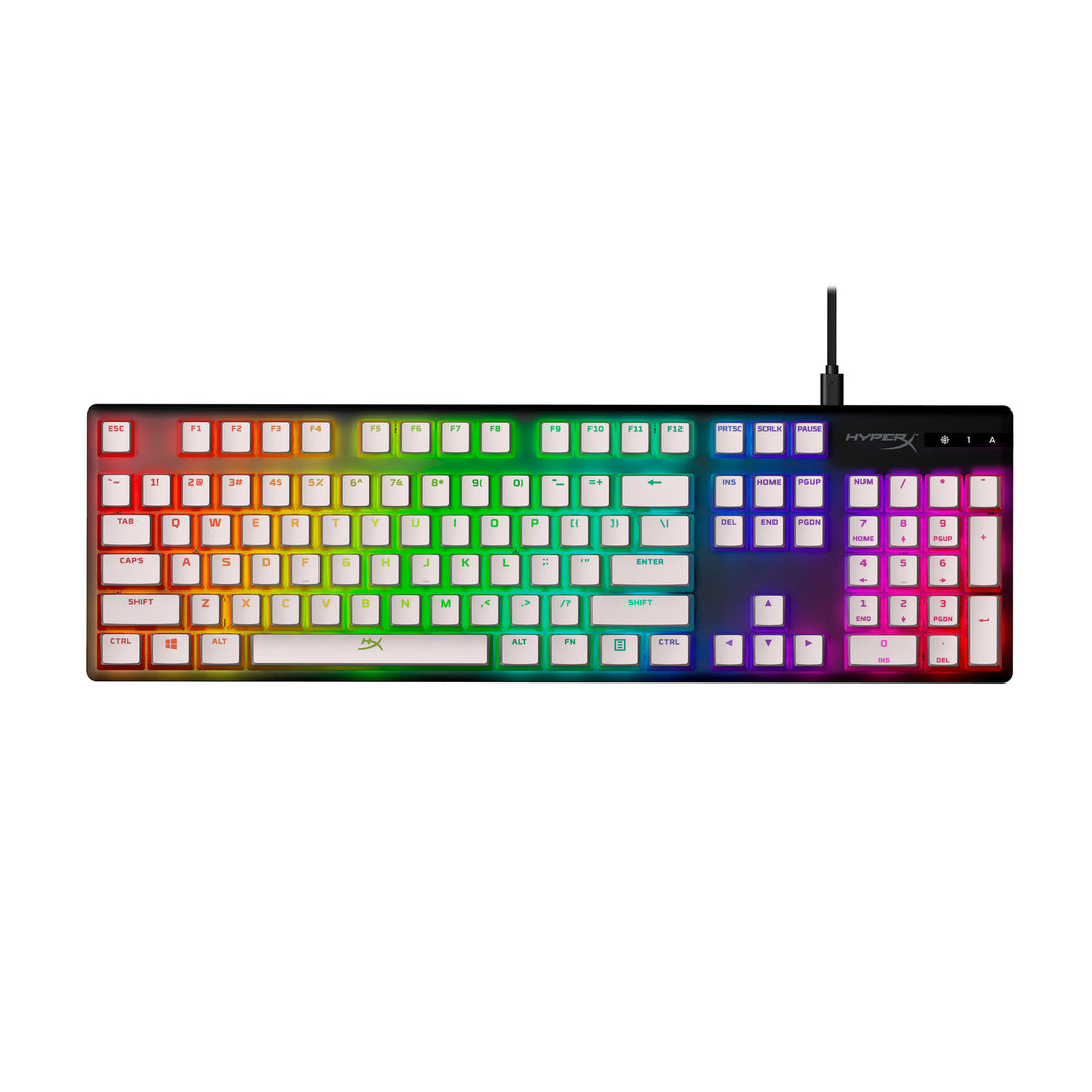 HyperX Klawisze Pudding – kompletny zestaw kluczy – PBT – biały (układ USA) - obrazek 5