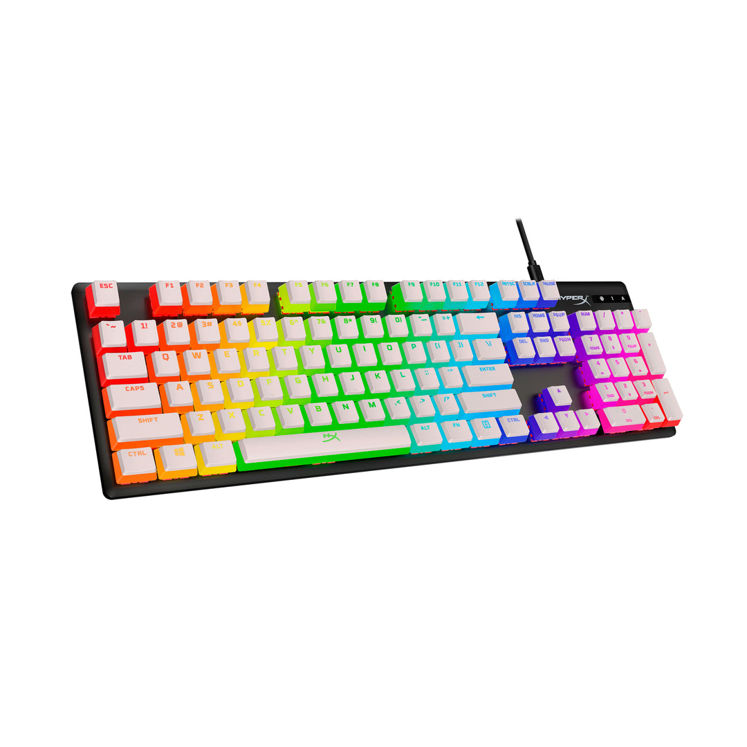 HyperX Klawisze Pudding – kompletny zestaw kluczy – PBT – biały (układ USA) - obrazek 4