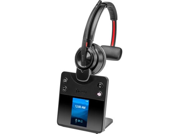 Poly Savi 8410 Office Monaural Microsoft Teams Certified DECT 1880-1900 MHz Headset EMEA - INTL English Loc Euro plug