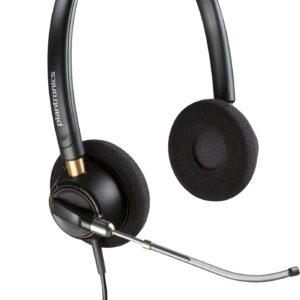 HP Poly EncorePro 520V Binaural Headset VoiceTube +Quick Disconnect