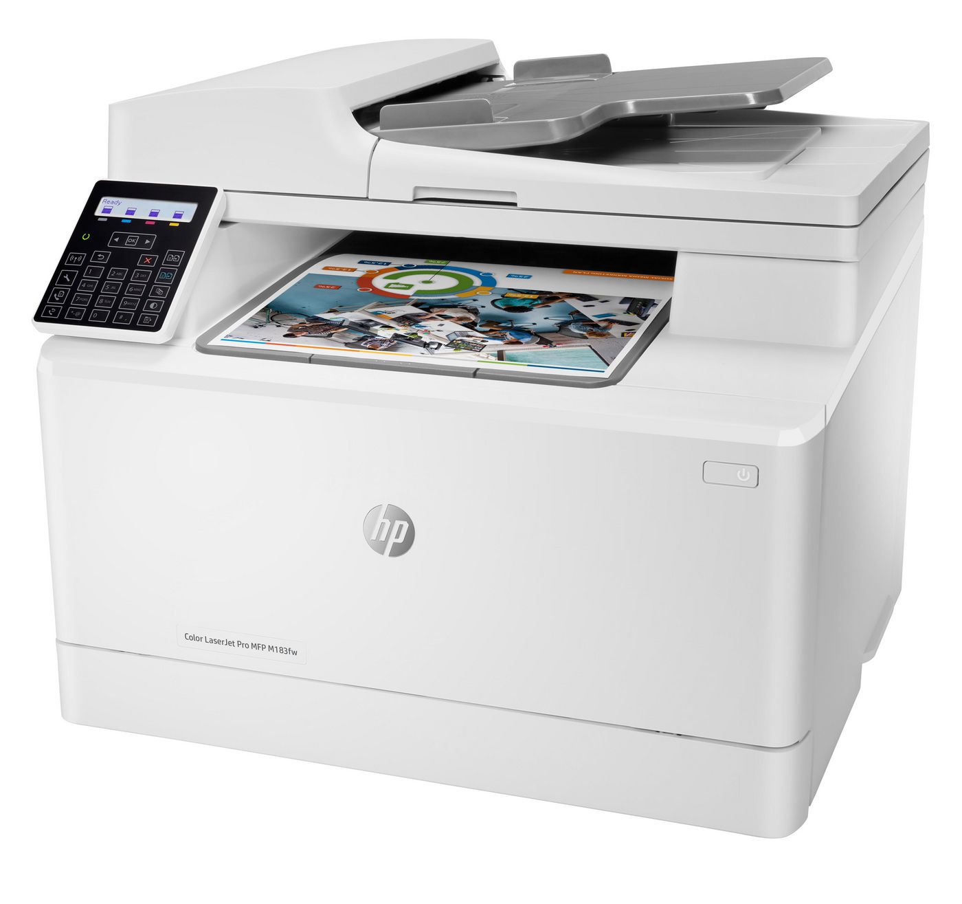 HP Color Laserjet Pro Mfp M183Fw, Print, Copy, Scan, Fax, 35-Sheet Adf Energy Efficient Strong Security Dualband Wi-Fi