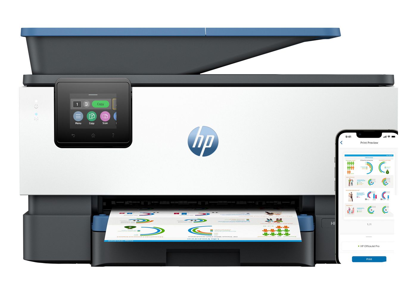 HP Officejet Pro 9125E All-In-One Printer Thermal Inkjet A4 4800 X 1200 Dpi 22 Ppm Wi-Fi