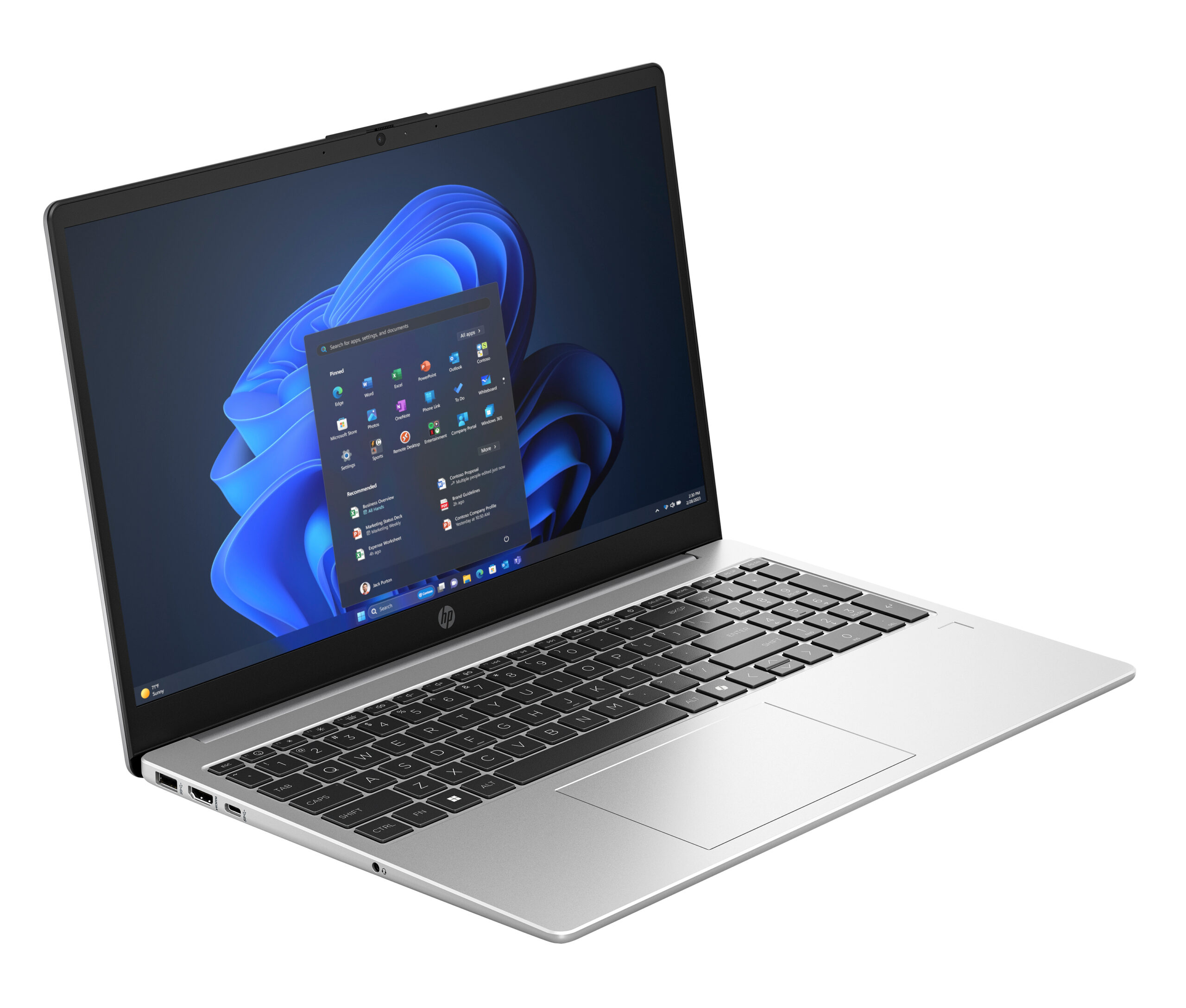HP 255R G10 AMD Ryzen™ 5 7535U Laptop 39,6 cm (15.6") Full HD 8 GB DDR5-SDRAM 512 GB SSD Wi-Fi 6 (802.11ax) Free DOS Srebrny - obrazek 2