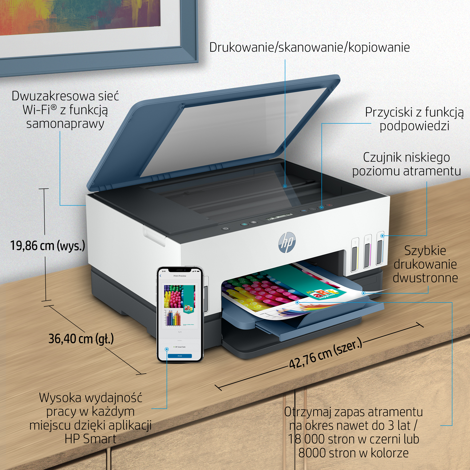 HP Smart Tank 675 (28C12A) - Urządzenie wielofunkcyjne atramentowe - obrazek 3