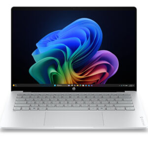 HP OmniBook 5 Laptop Next Gen AI 14-hm0010nwx Copilot+ PC AMD Ryzen AI 9 35,6 cm (14") Ekran dotykowy 2K 32 GB LPDDR5x-SDRAM 1 TB SSD Wi-Fi 7 (802.11be) Windows 11 Home Srebrny