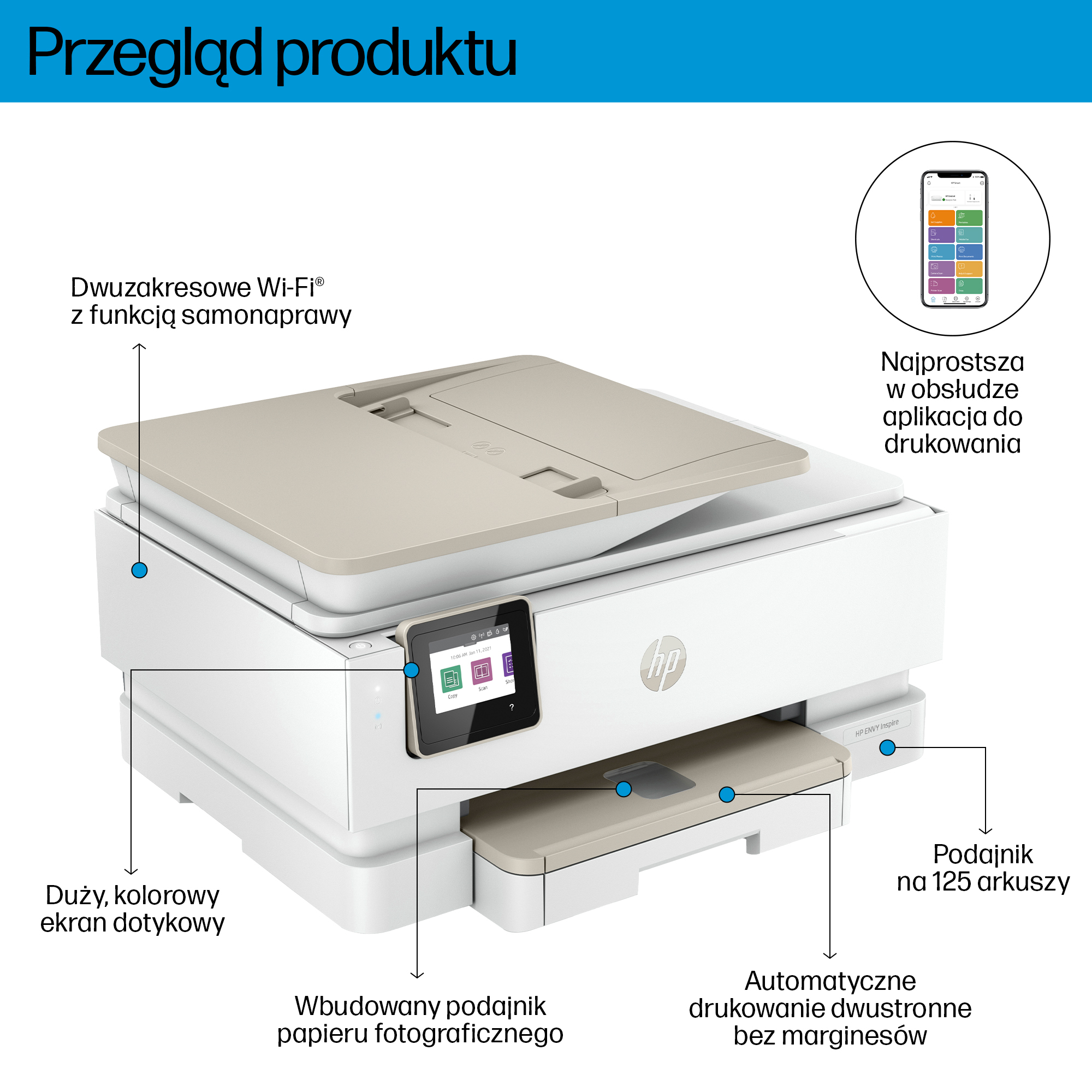 HP ENVY Inspire 7920e (242Q0B) - Drukarka wielofunkcyjna z HP+ - obrazek 5