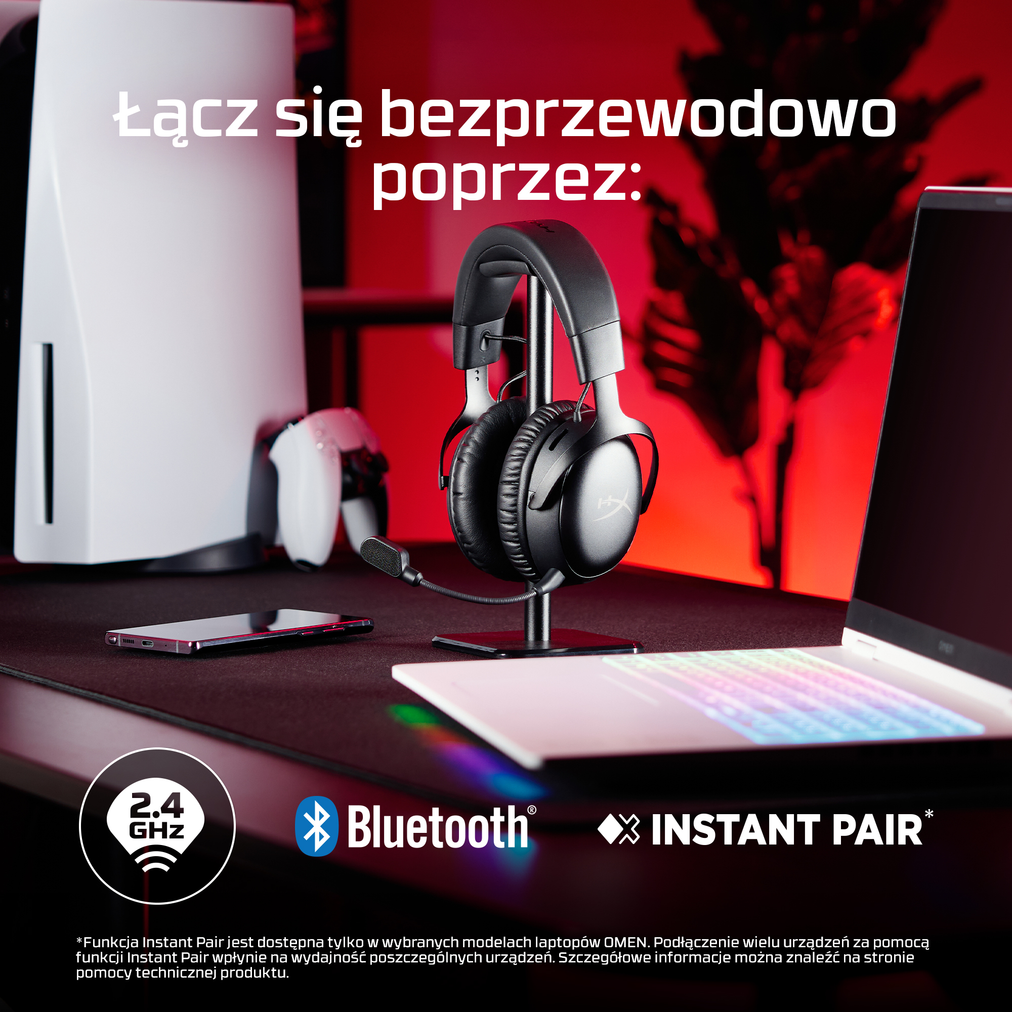 HP HyperX Cloud III S Wireless Headset Black (A59YZAA) - obrazek 4