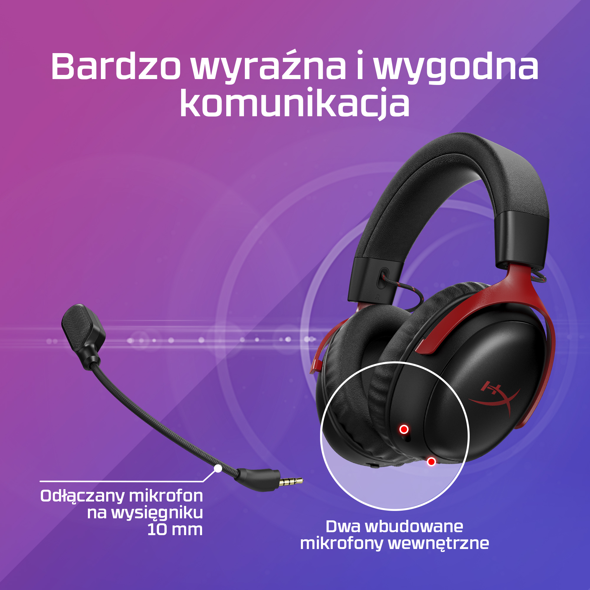 HP HyperX Cloud III S Wireless Headset Black (A59YZAA) - obrazek 5