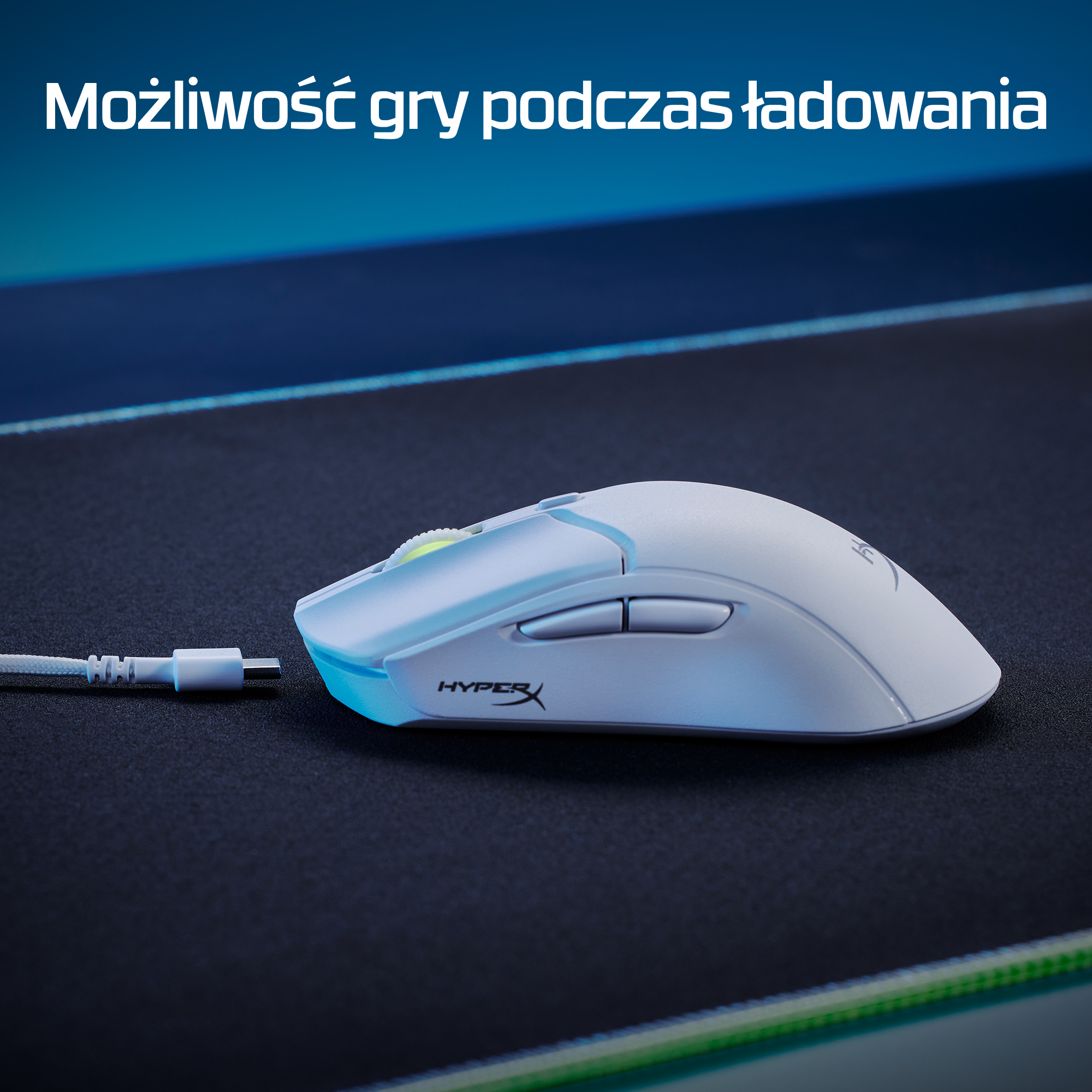 HyperX Pulsefire Haste 2 — bezprzewodowa mysz dla graczy (biała) - obrazek 4