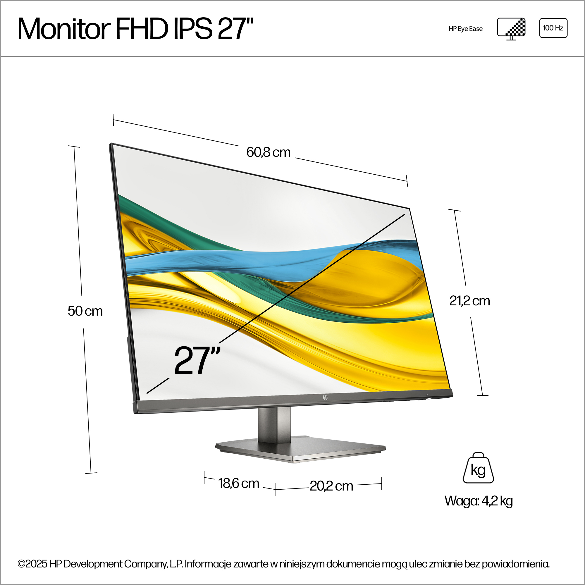 HP Series 5 27-calowy monitor serii 5 FHD – 527da - obrazek 5
