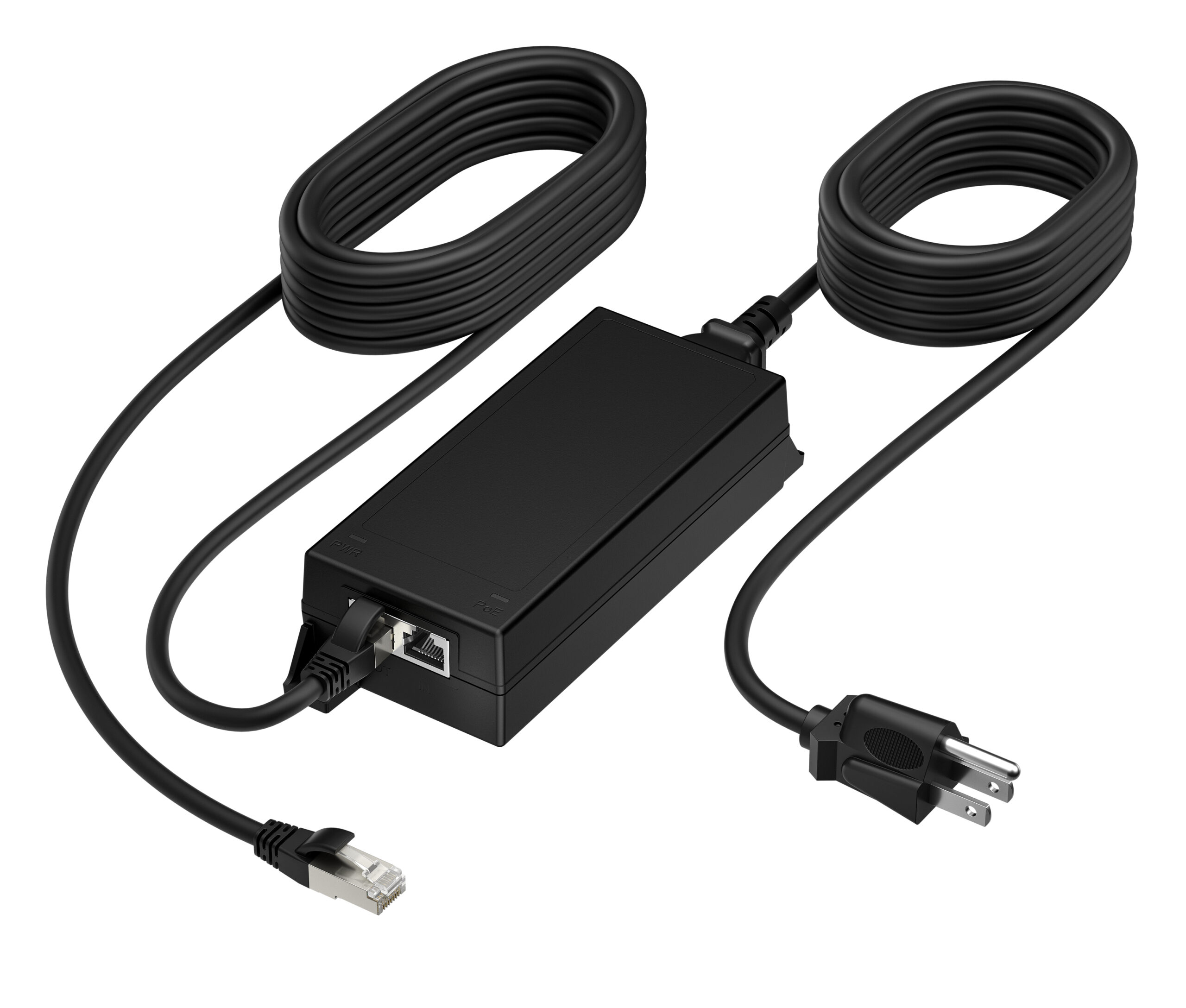 HP Poly PoE++ 65W 2.5G Adapter with 3.66m CAT6A Cable and Power Cord Czarny - obrazek 2