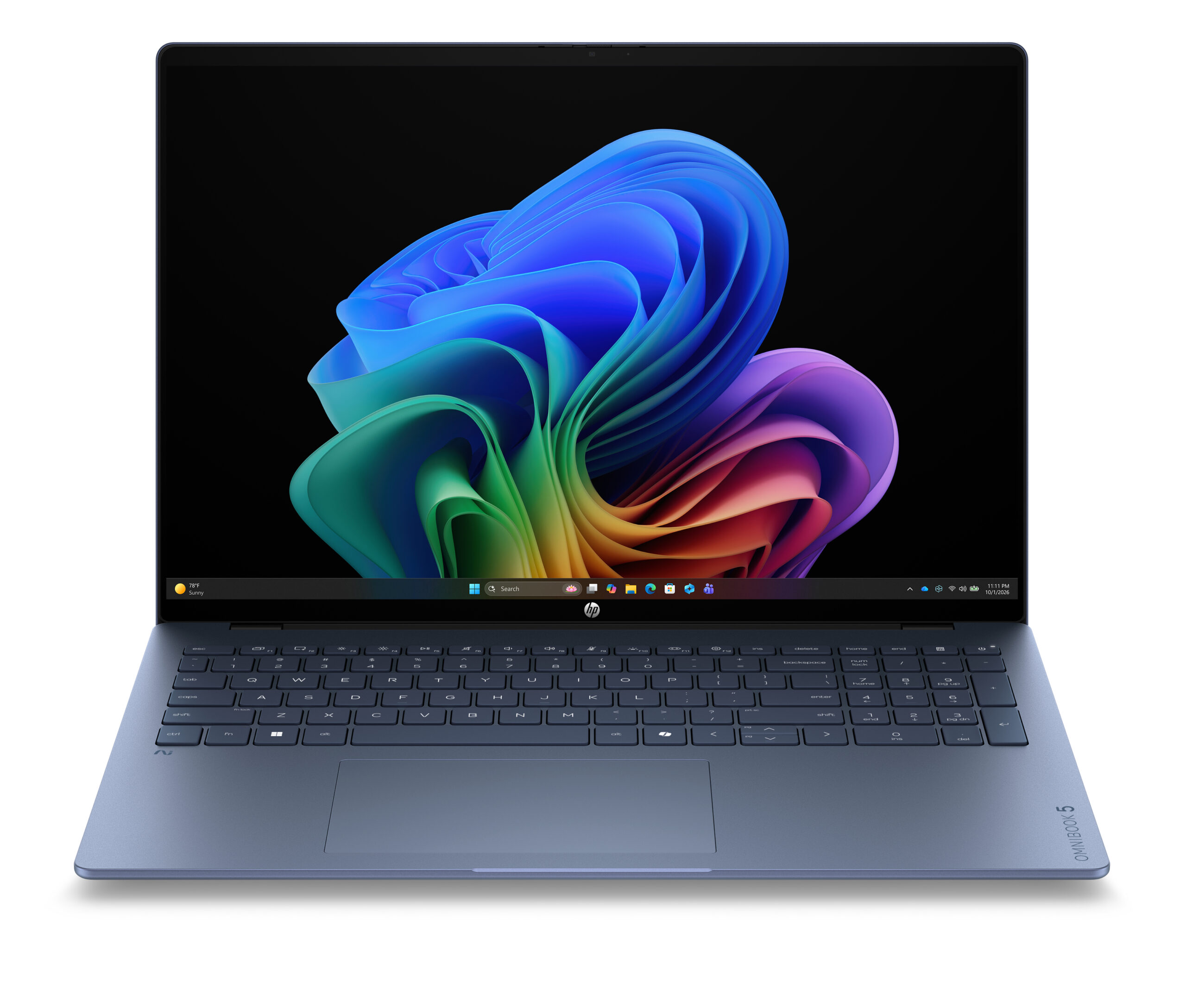HP OmniBook 5 Laptop Next Gen AI 16-bp0007nwx Copilot+ PC AMD Ryzen AI 5 330 40,6 cm (16") Ekran dotykowy 2K 16 GB LPDDR5x-SDRAM 512 GB SSD Wi-Fi 7 (802.11be) Windows 11 Home Niebieski